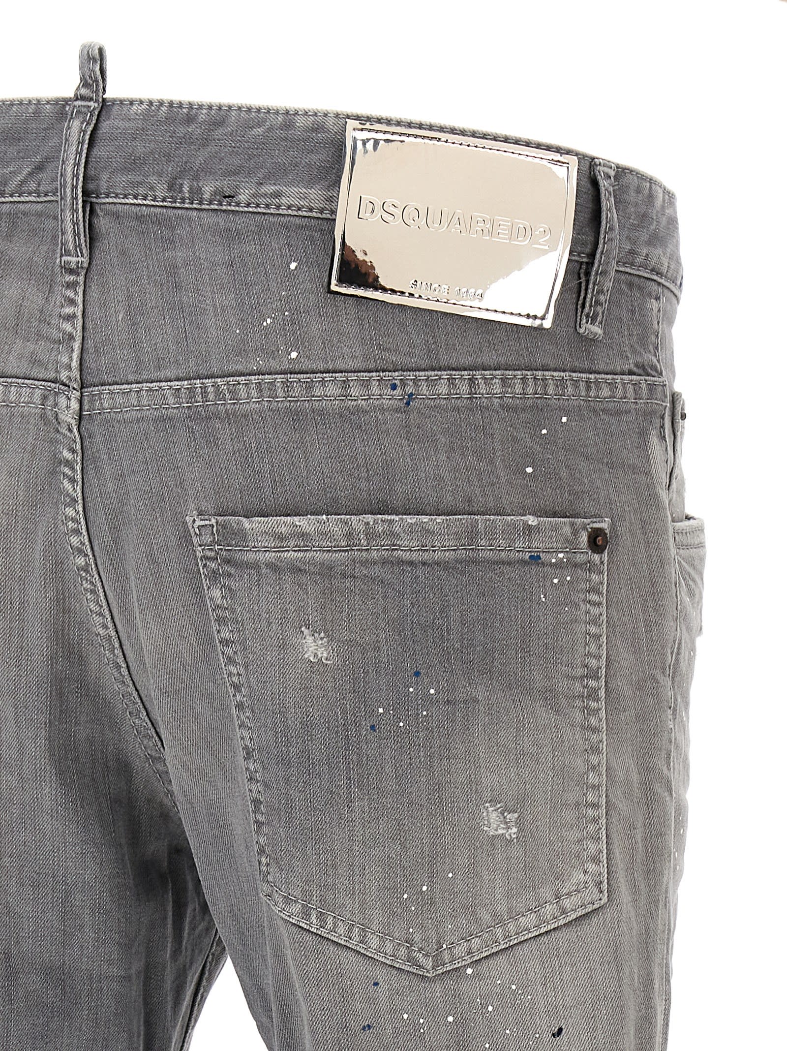 Shop Dsquared2 Skater Jeans In Grey