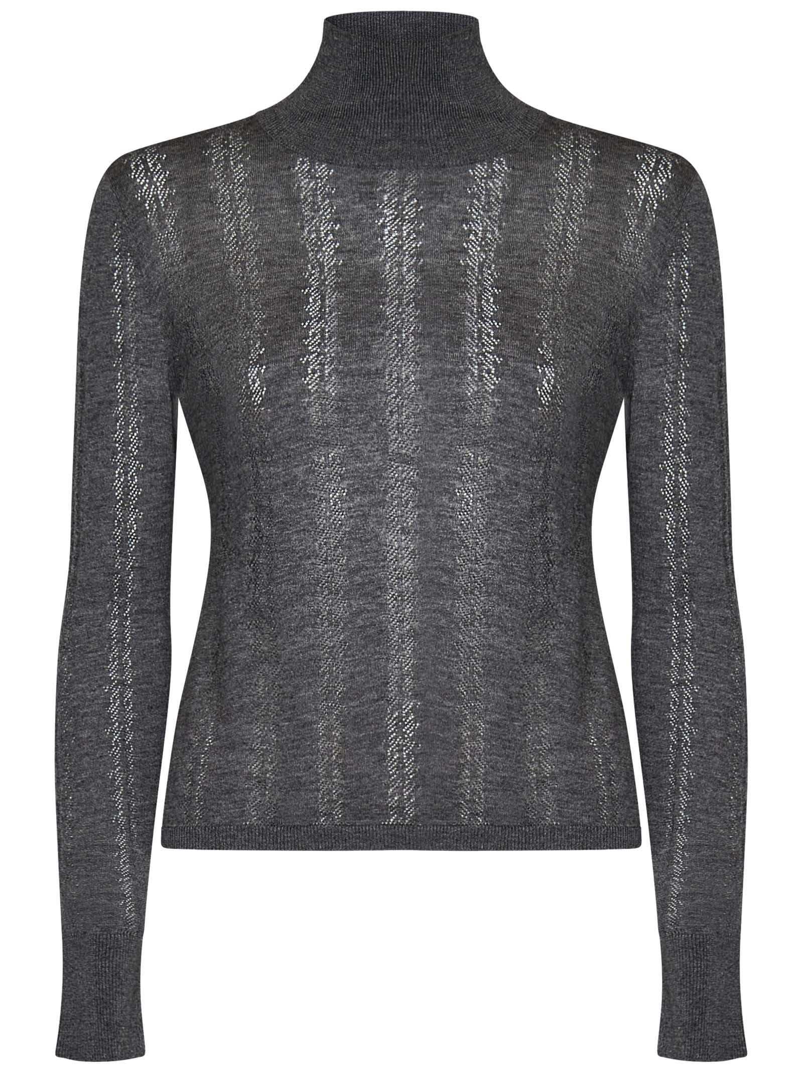 Shop Max Mara Maxmara Studio Zenica Sweater In Grey