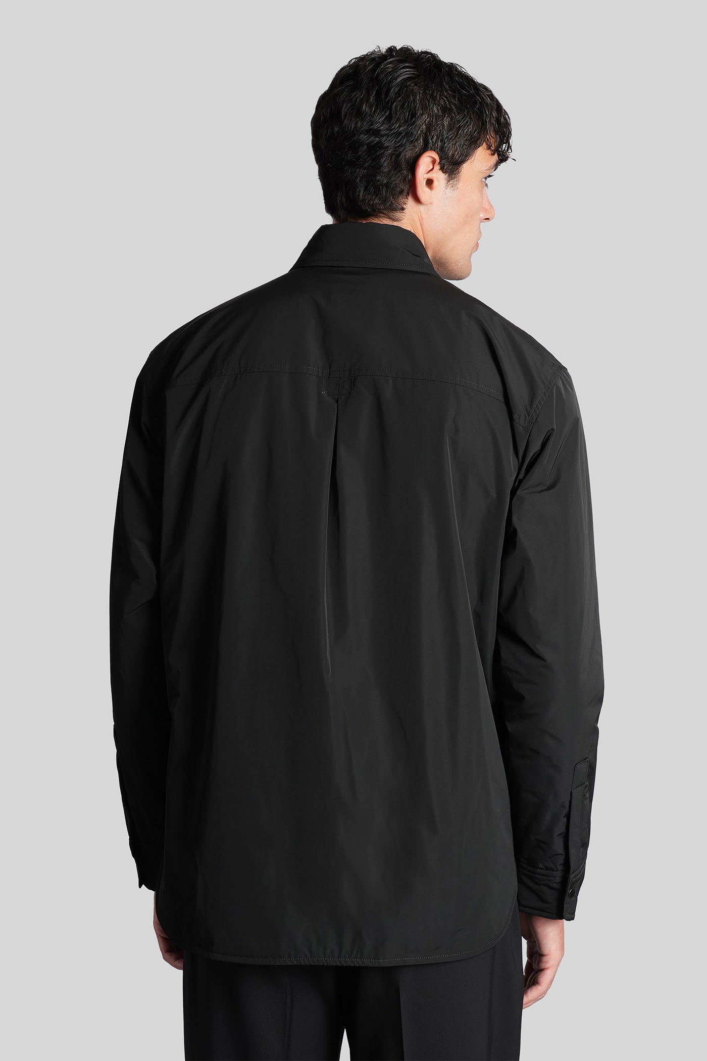 Aspesi Giles Casual Jacket In Black Polyester In Black