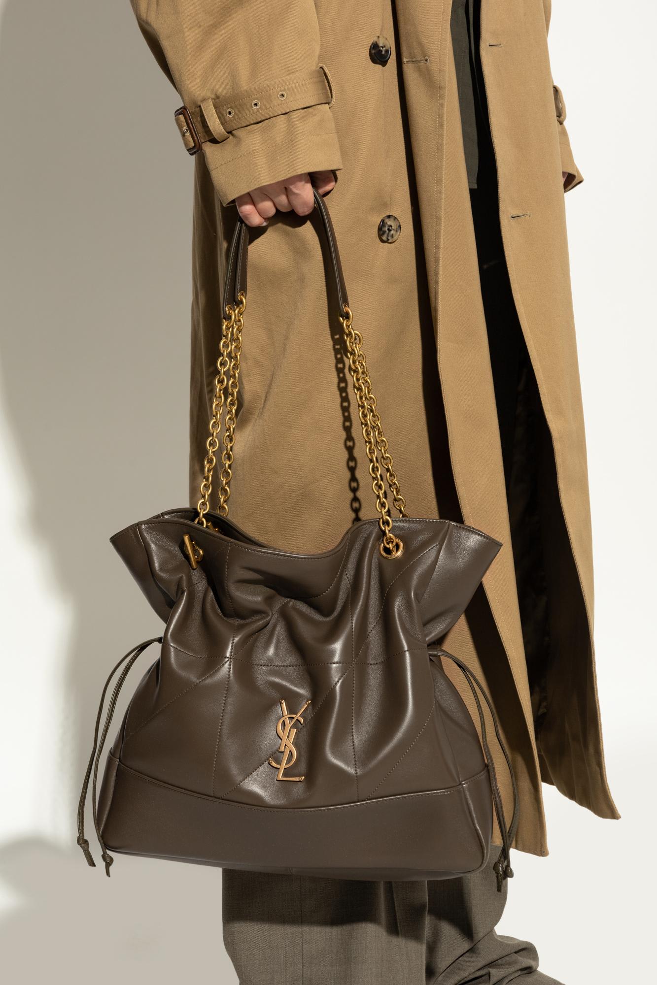 Saint Laurent Jamie 4.3 Shopping Tote Bag In Quilted Leather In Green