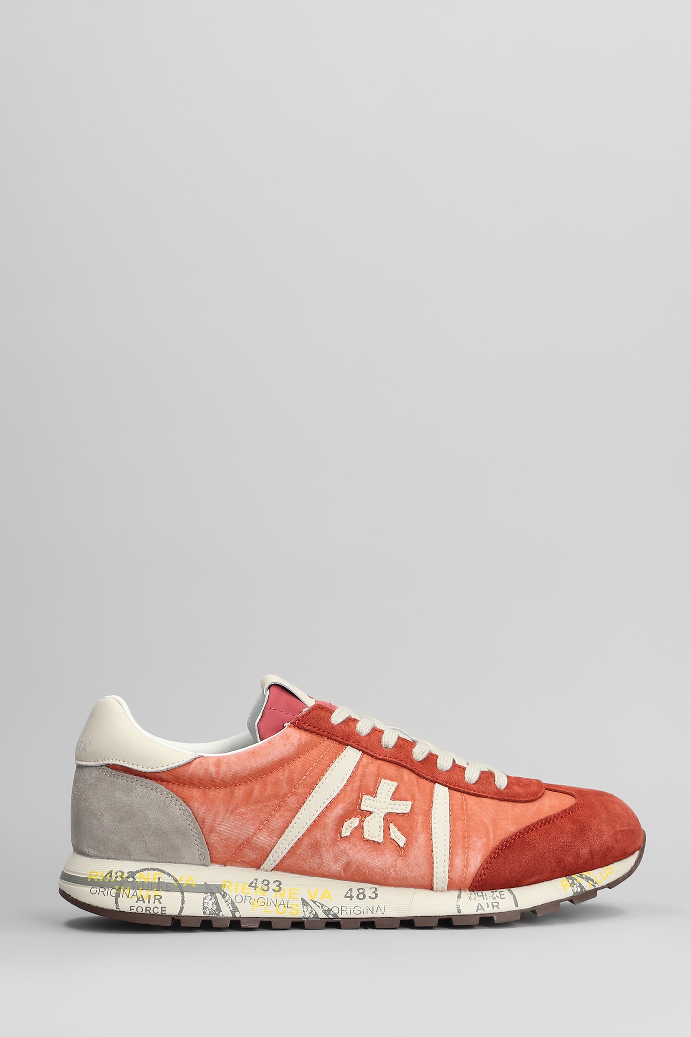 lucy Red Leather Blend Sneakers