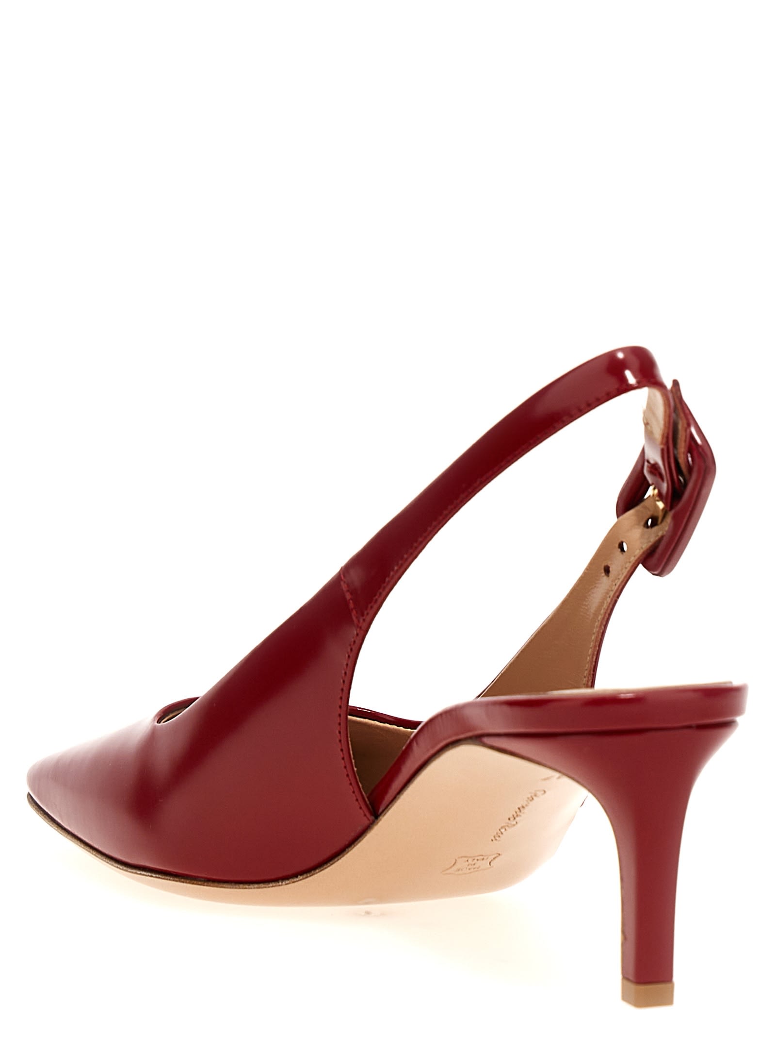 Gianvito Rossi Stiletto Heel 'ric' Slingbacks In Red