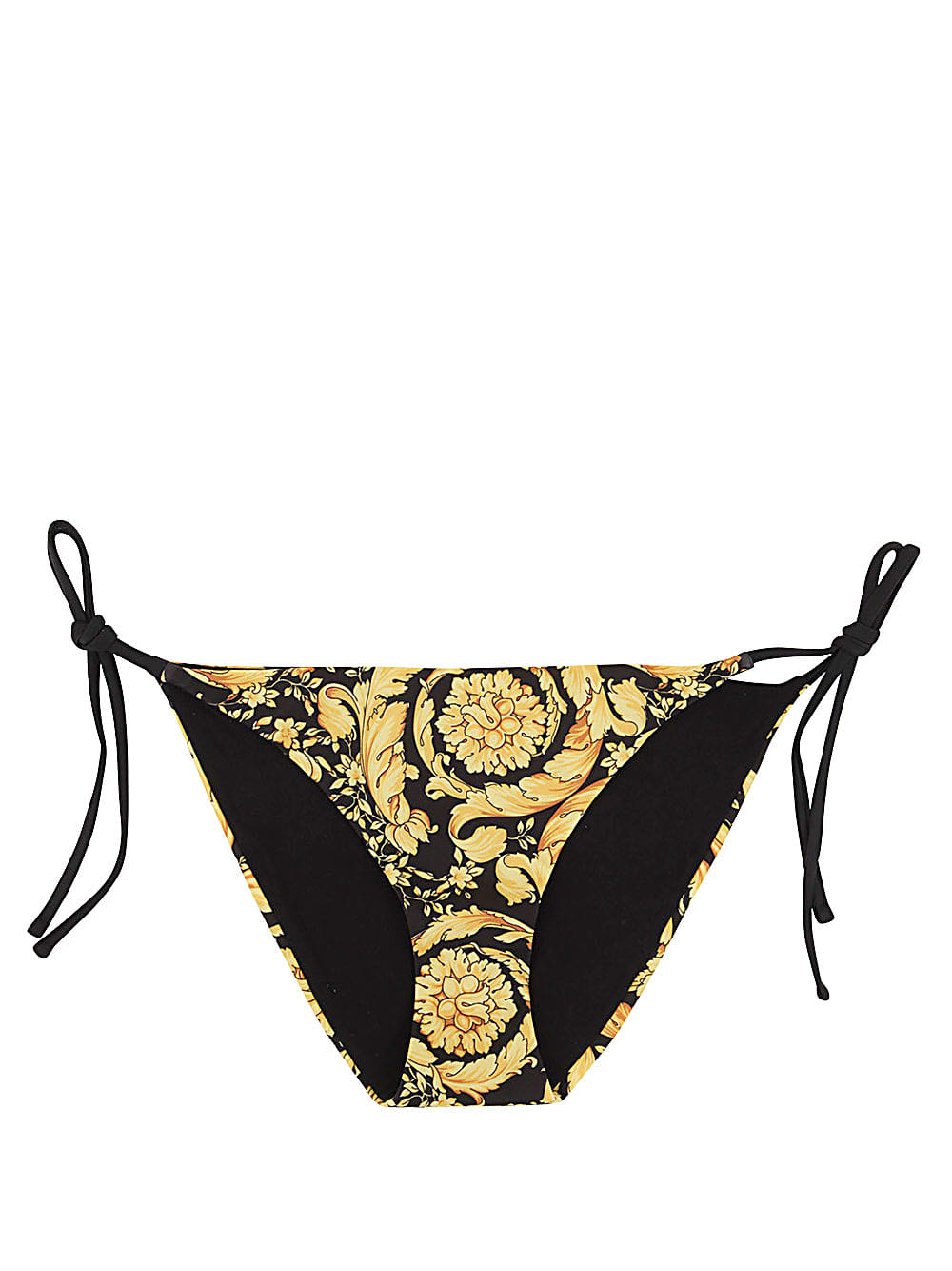 Versace Swim Bikini Lycra Barocco Ss92 All Over In Black Gold | ModeSens