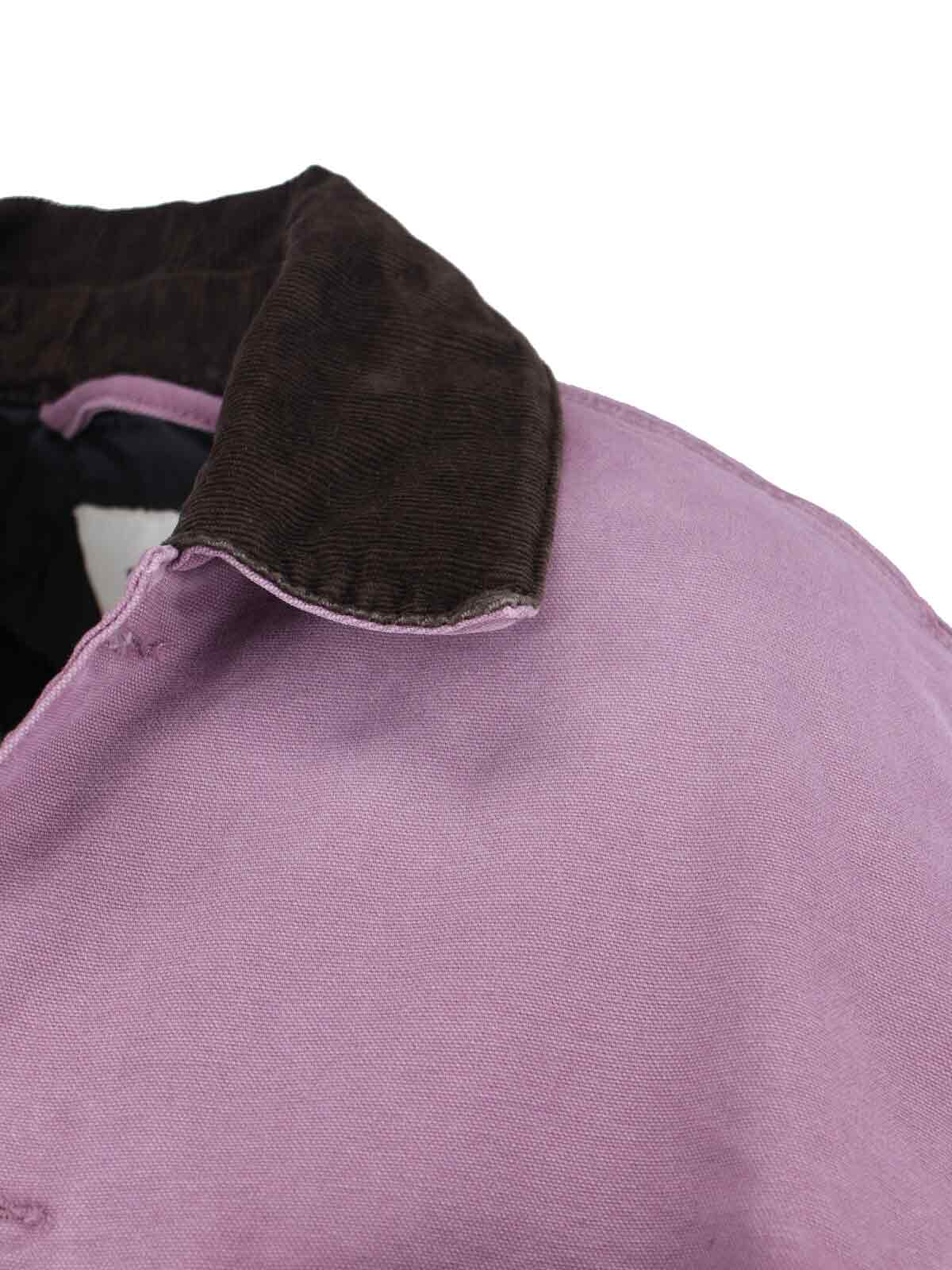 Carhartt Casual Jacket With Contrast Collar And Pockets In Purple
