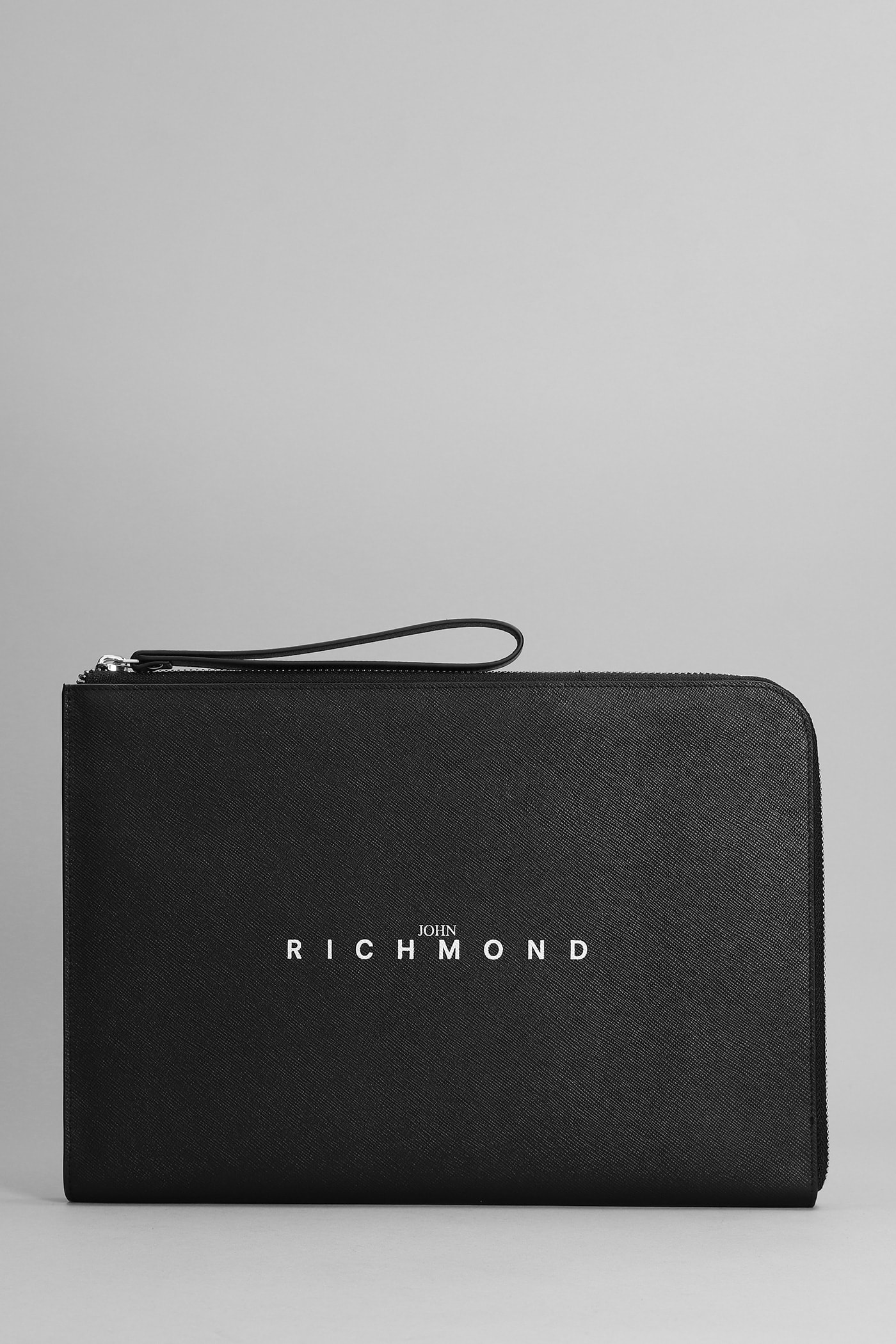 John Richmond Clutch In Black Leather