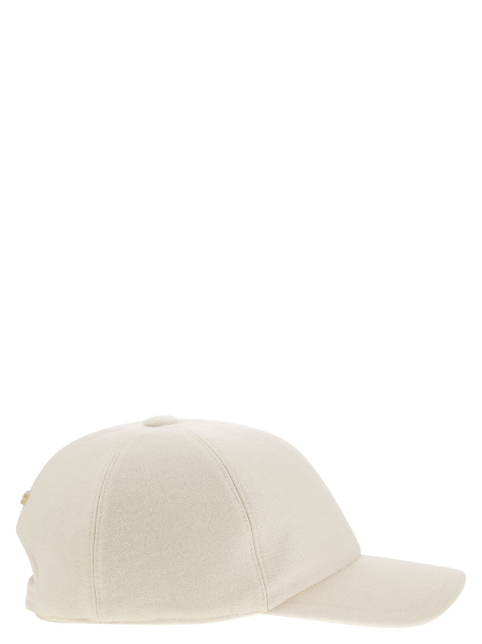 Shop Fedeli Cashmere Baseball Cap In White