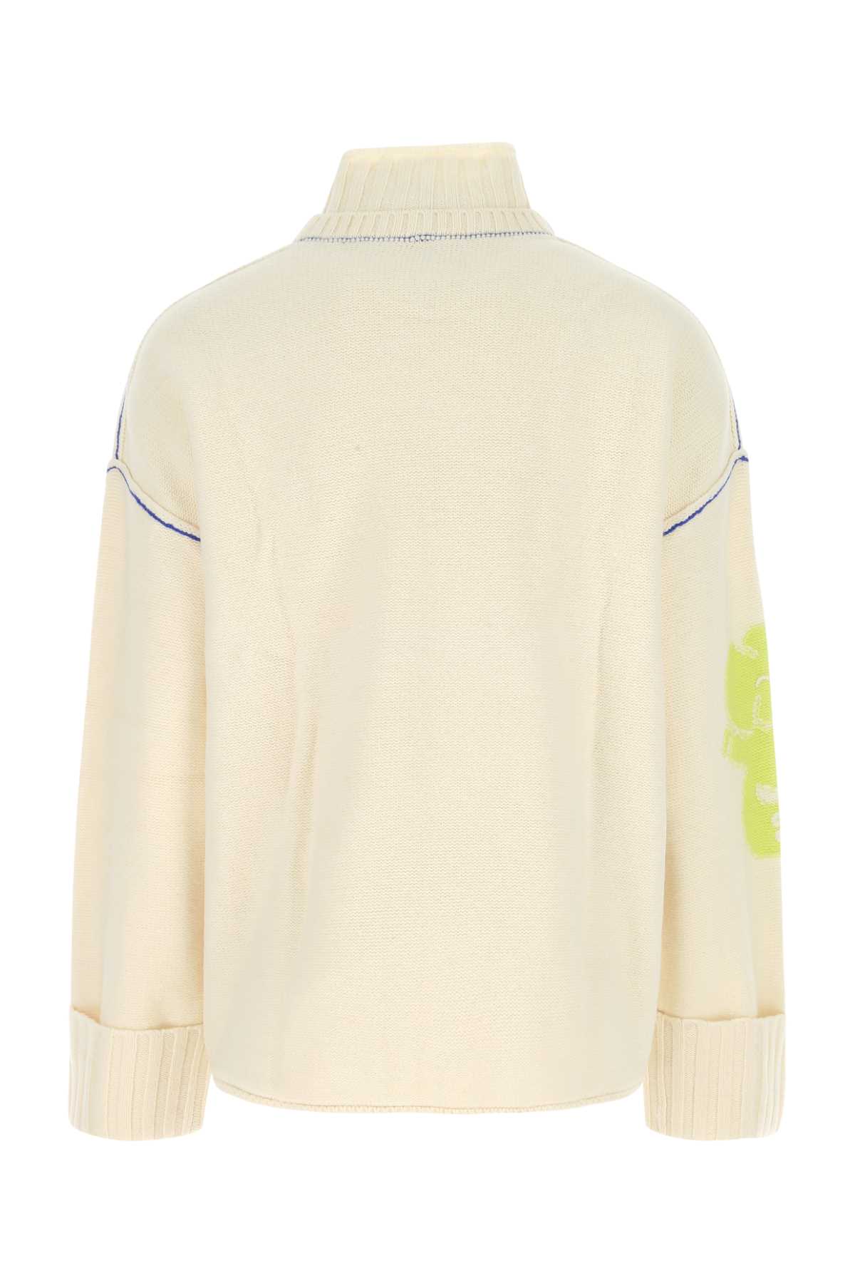 Mcq By Alexander Mcqueen Ivory Wool Oversize Sweater In 9004