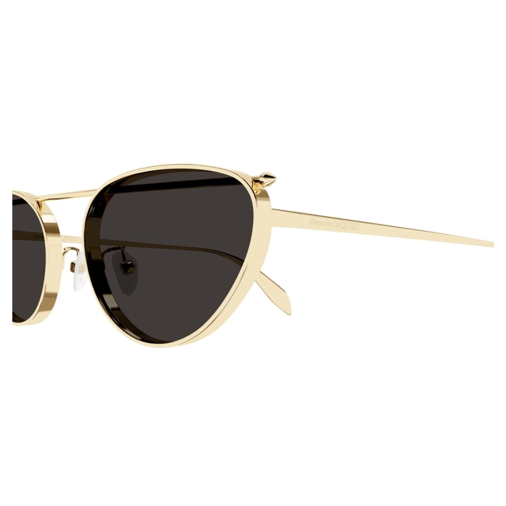 Shop Alexander Mcqueen Am0424s 001 Sunglasses In Gold