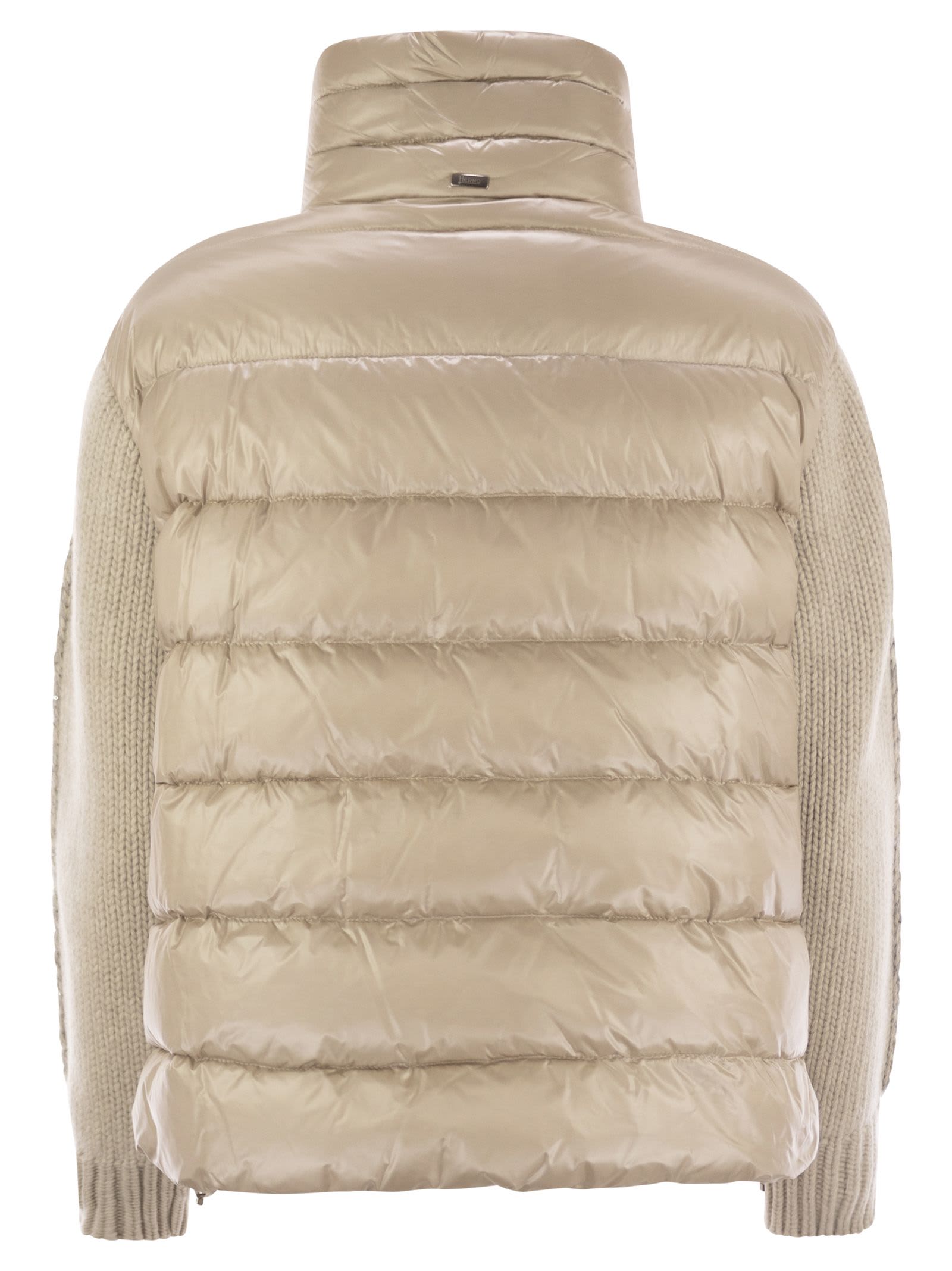 Herno Resort Jacket In Ultralight Nylon And Mesh In Brown