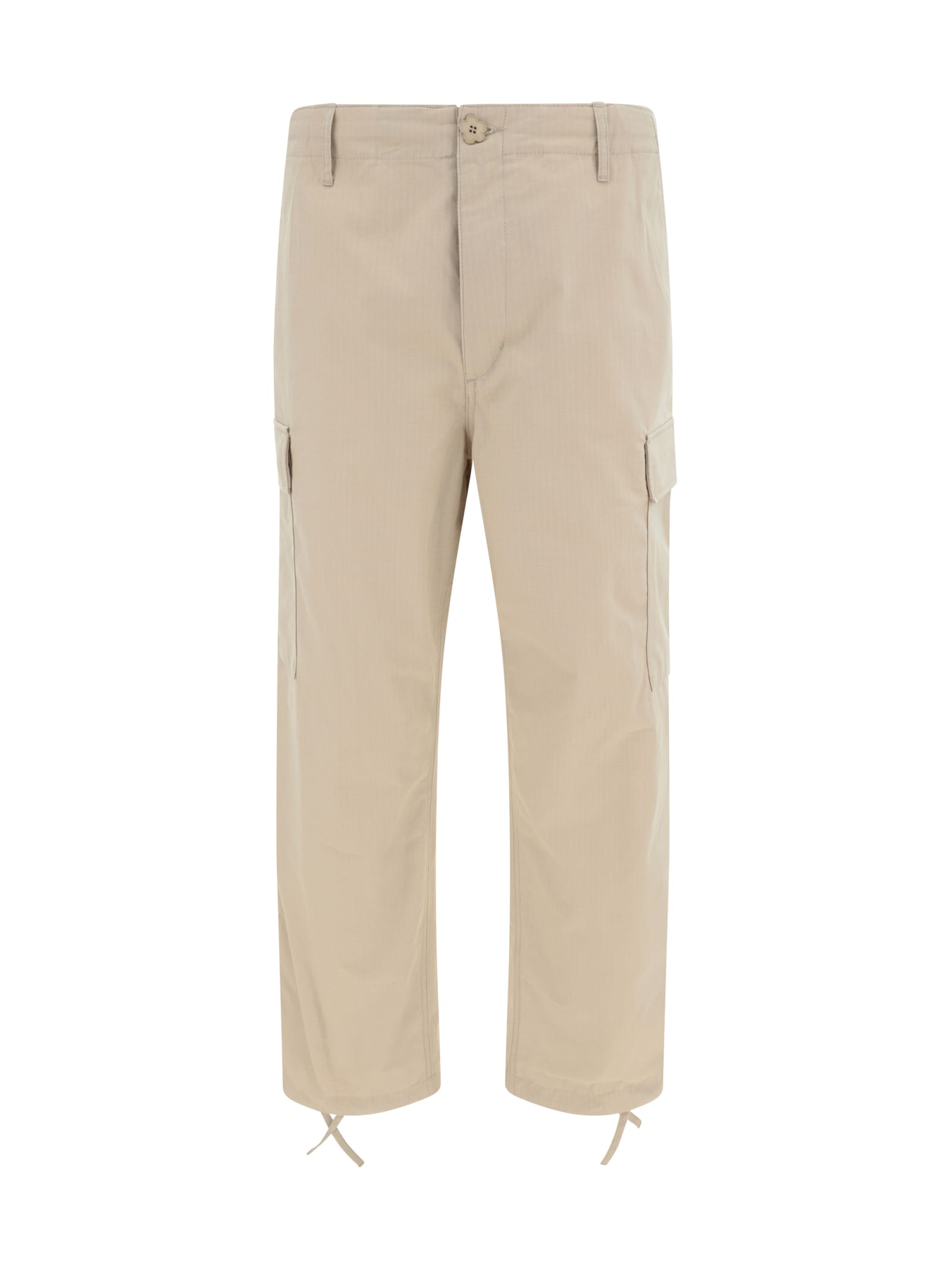 Shop Kenzo Cargo Workwear Pants In Neutrals