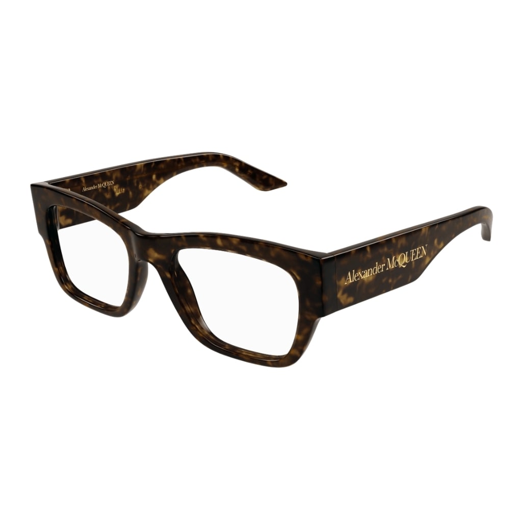 Shop Alexander Mcqueen Am0436o 002 Glasses In Tartarugato52-1