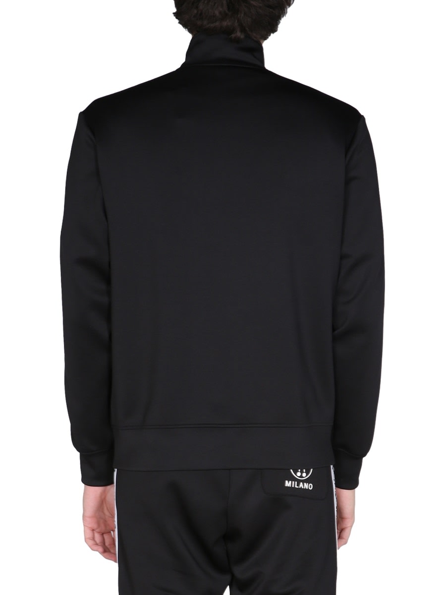 Shop Moschino Double Question Market Sweatshirt In Black