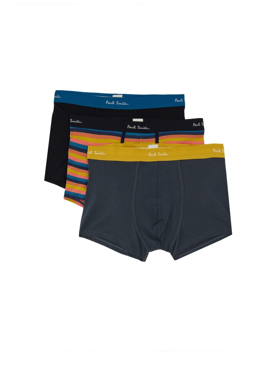 Shop Paul Smith Confection Of Three Boxer Shorts In Multicolour