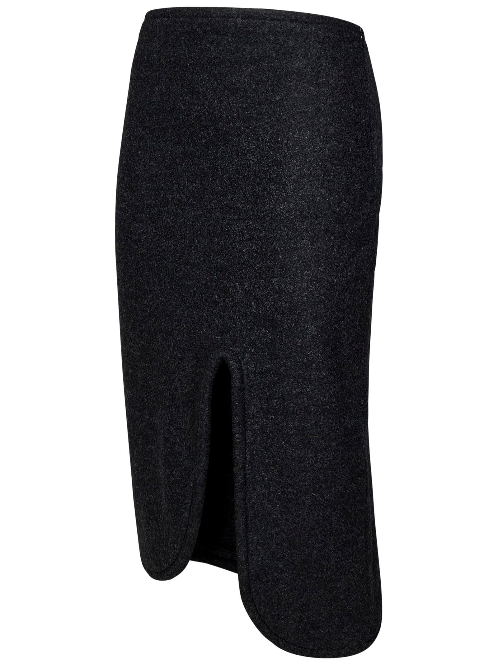 Shop Victoria Beckham Padded Tube Midi Skirt In Grey