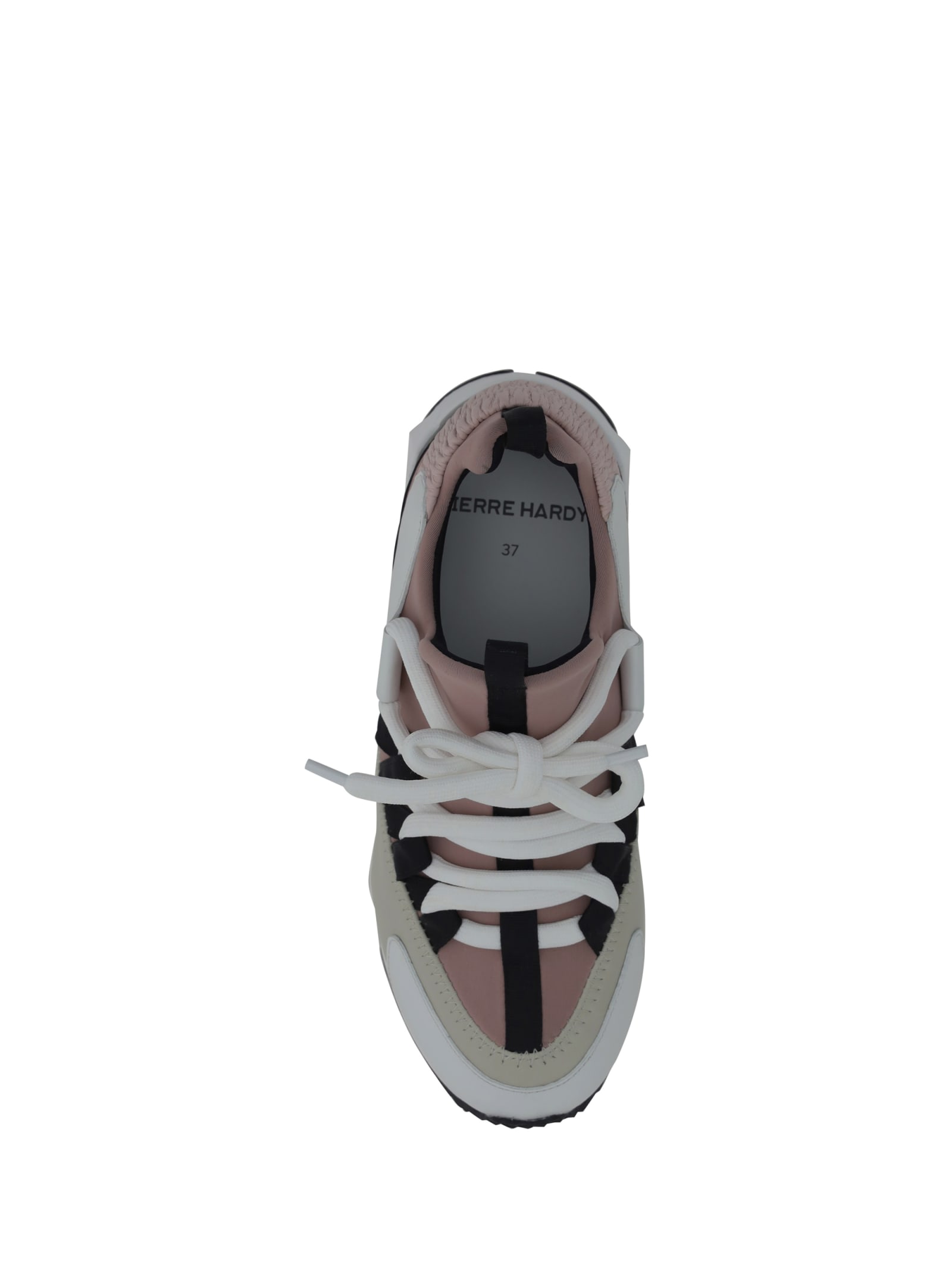Shop Pierre Hardy Trek Cosmetic Sneakers In Pink/black/white
