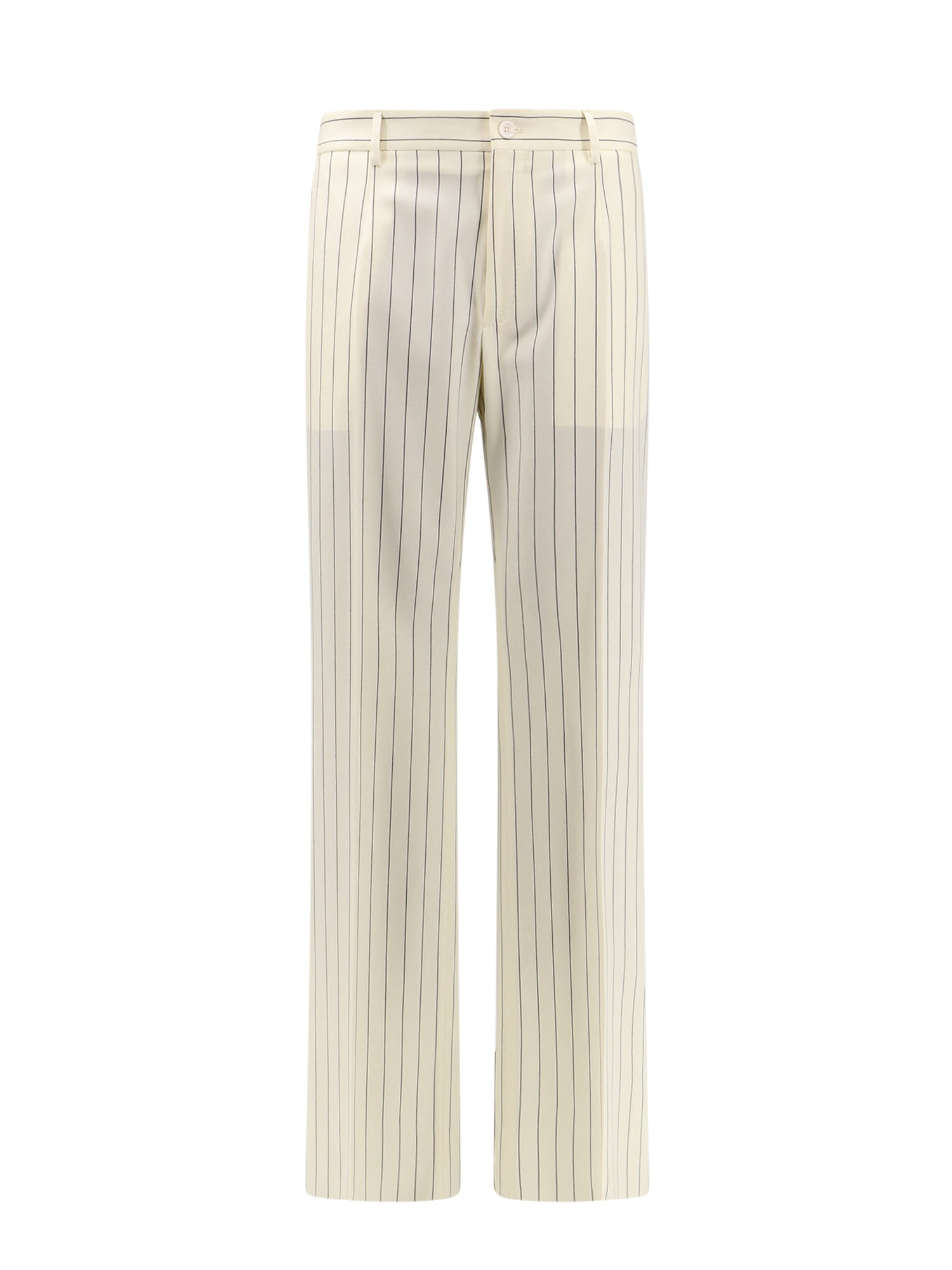Shop Dolce & Gabbana Trouser In Rigato (white)