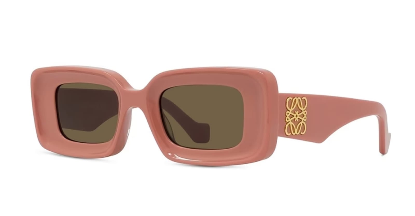 Shop Loewe Rectangular - Shiny Pink Sunglasses
