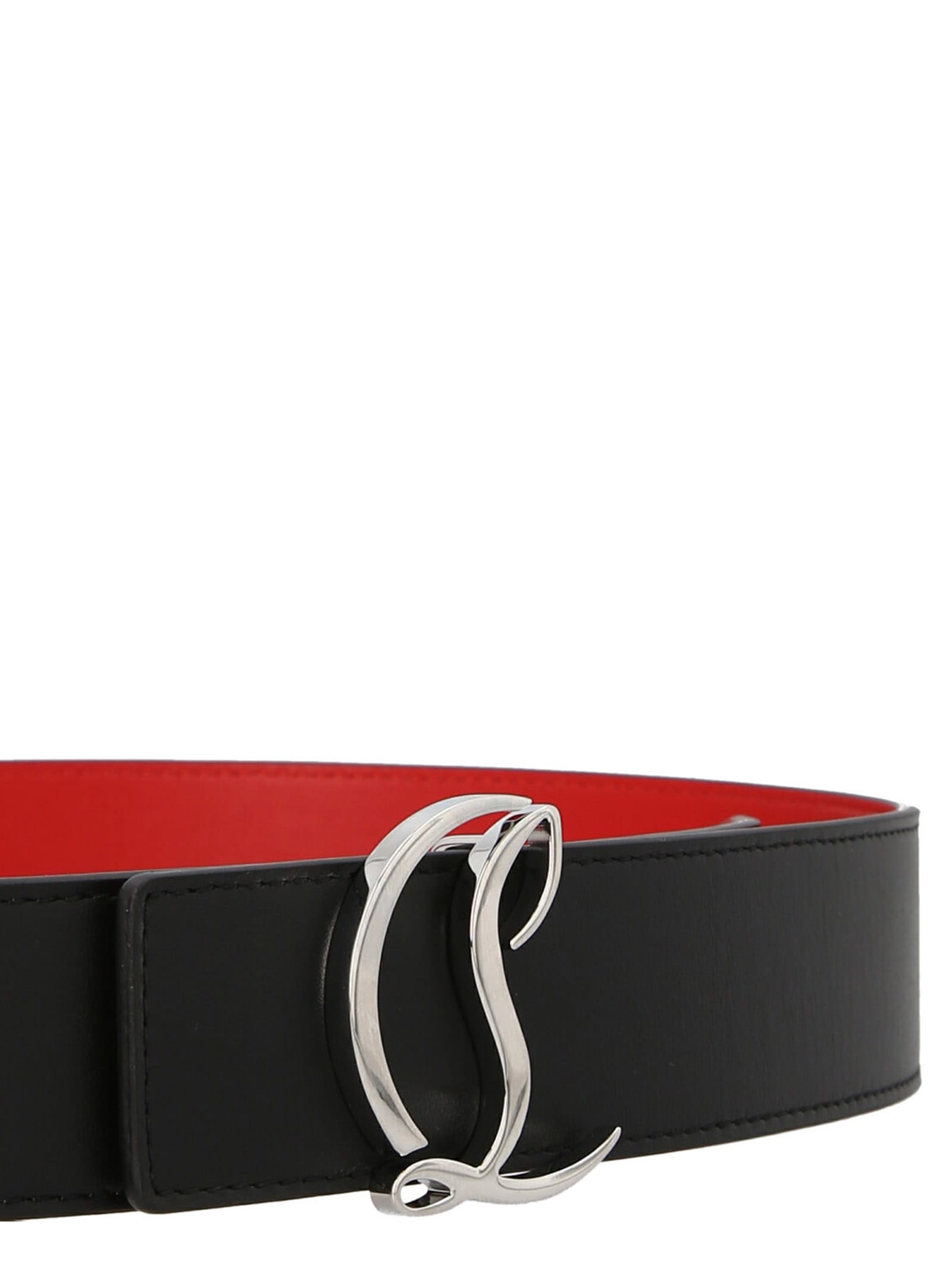 Shop Christian Louboutin Cl Belt In Black