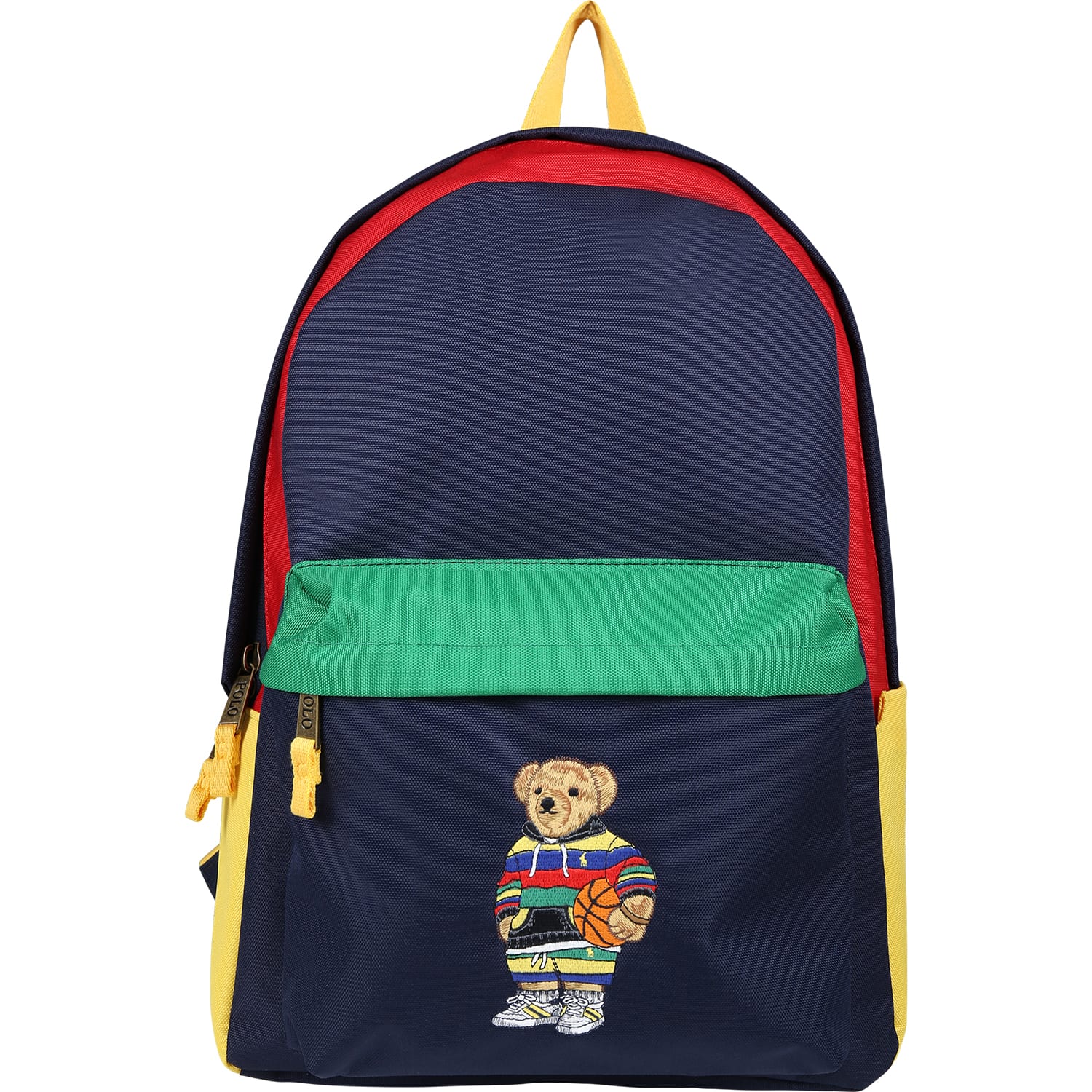 Ralph Lauren Colorblock Backpack With Bear For Kids