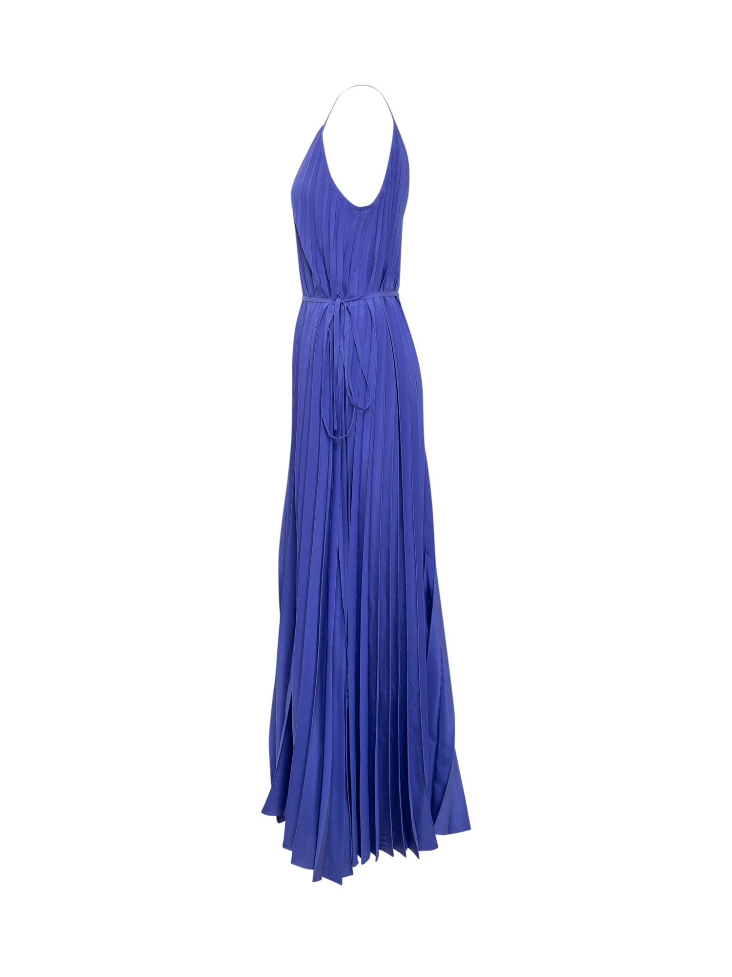 Shop P.a.r.o.s.h Pleated Dress In Bluette