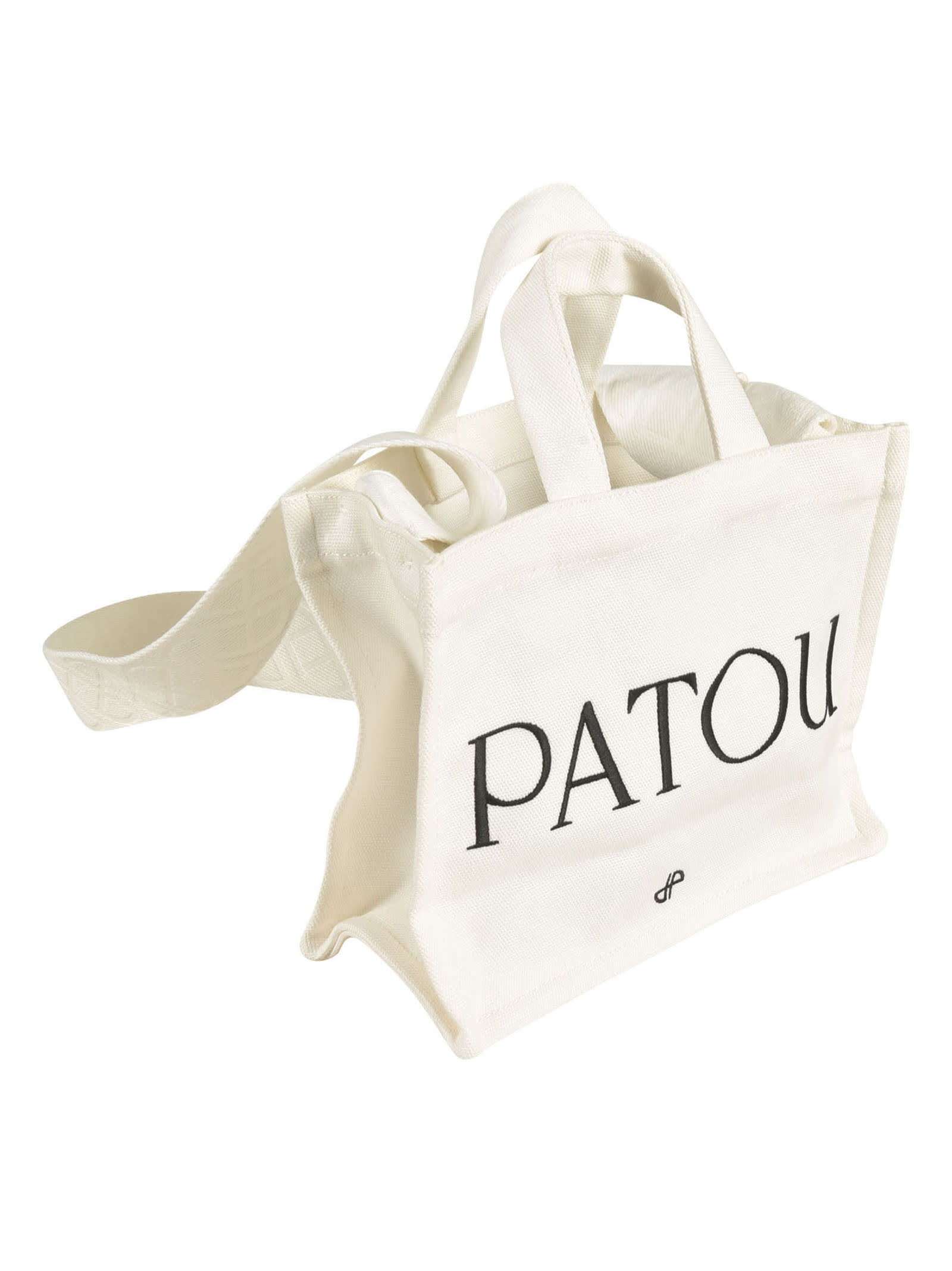 Shop Patou Logo Print Tote In White