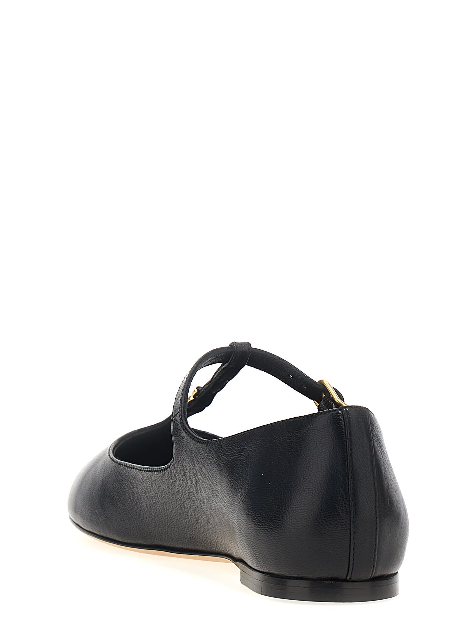 Shop Chloé Marcie Ballet Flats In Black