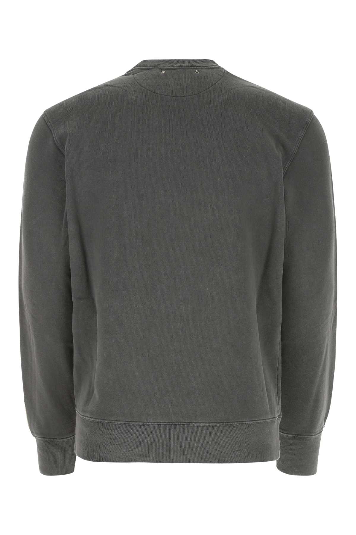 Shop Golden Goose Dark Grey Cotton Sweatshirt In 60318