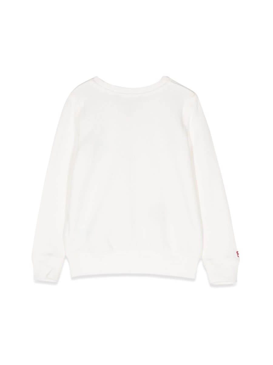 Shop Ralph Lauren Bear Crewneck Sweatshirt In White