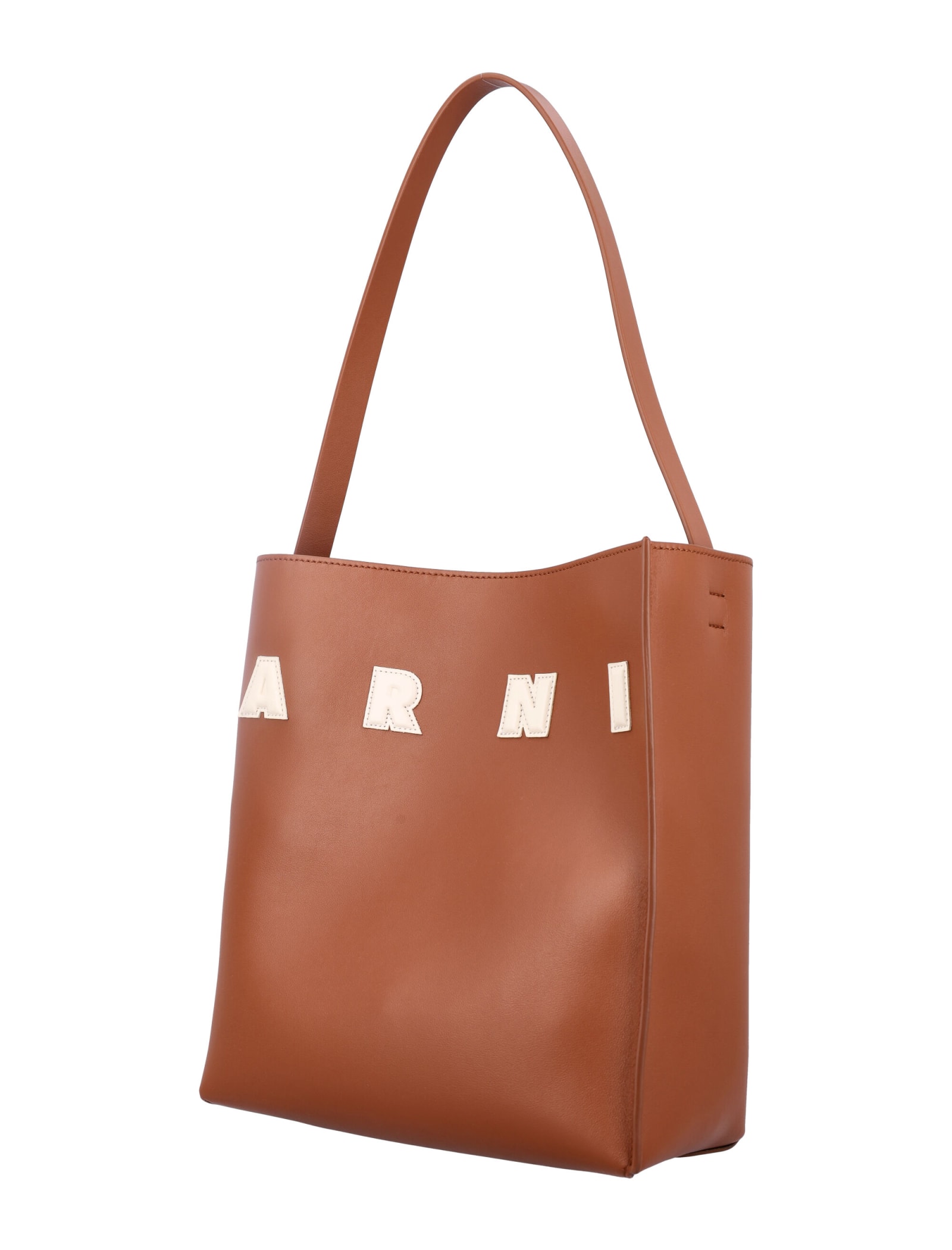 Shop Marni Museum Hobo Small Bag In Brown