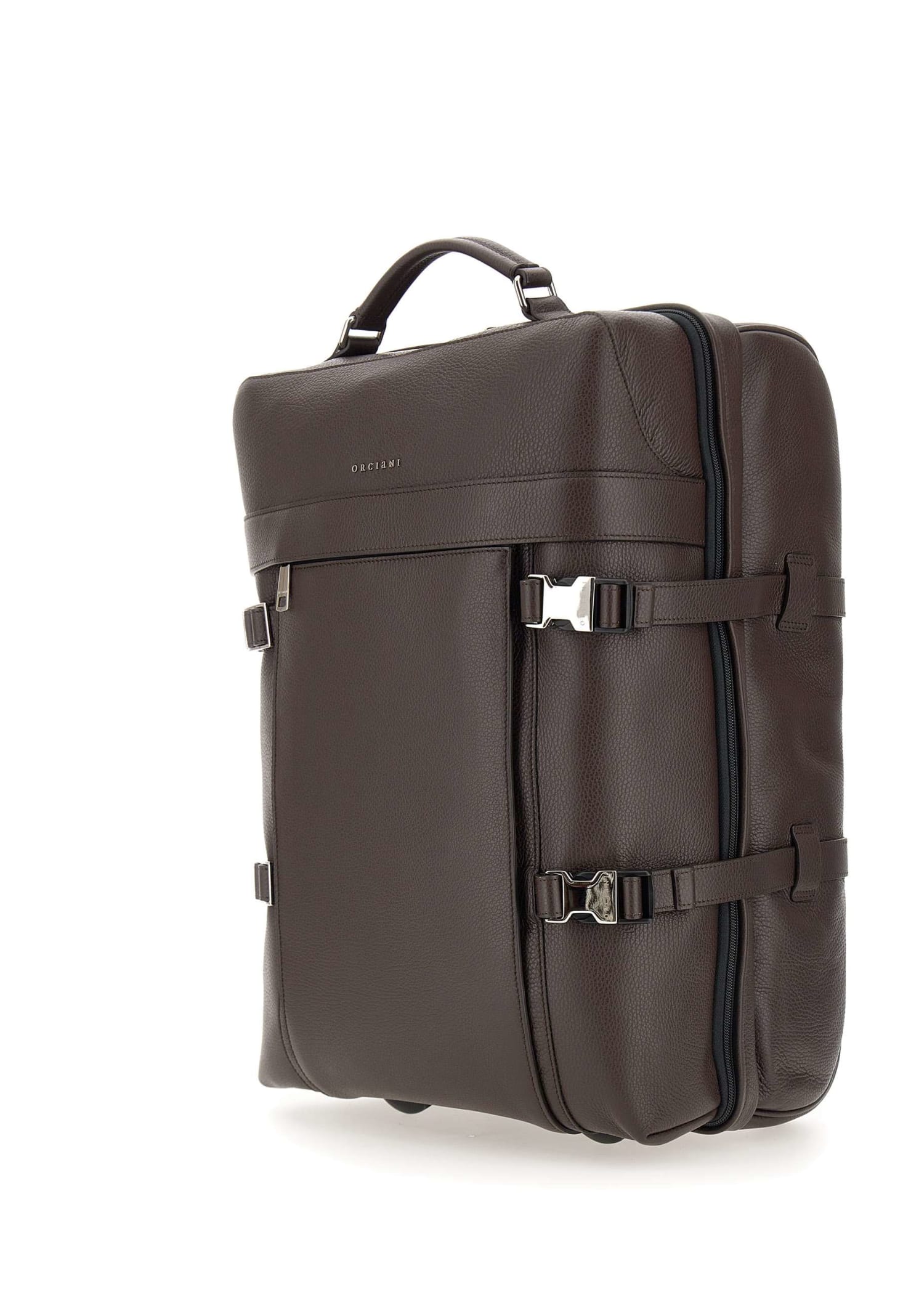 Shop Orciani Micron Trolley In Brown