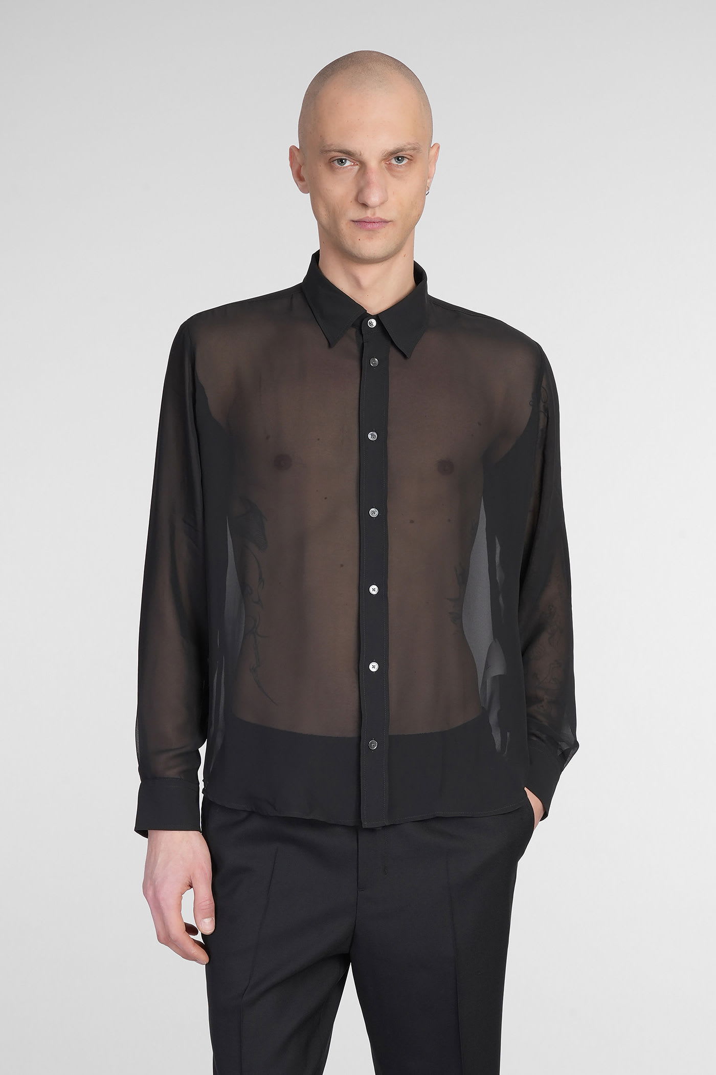 Shirt In Black Polyester