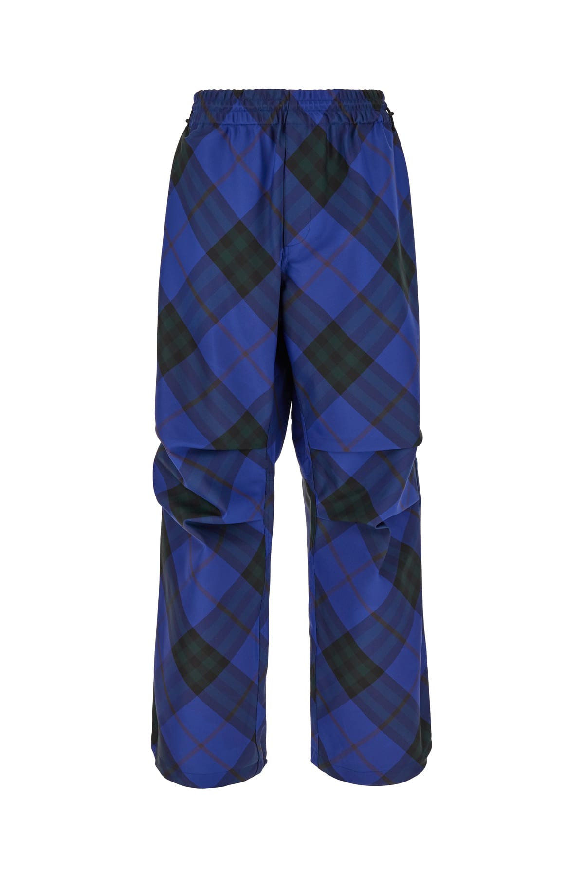 Burberry Ekd-embroidered Straight-leg Checkered Twill Trousers In Knight Ip Check