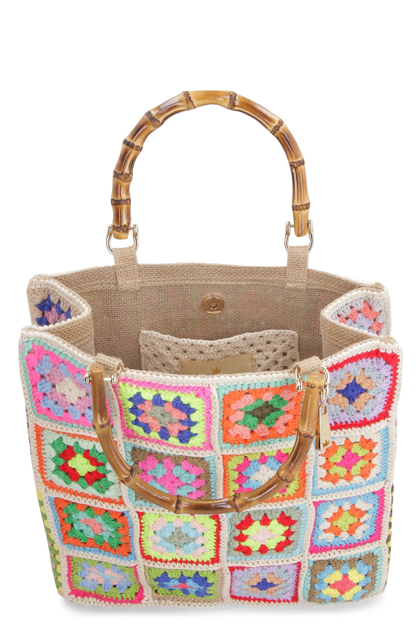 Shop Lamilanesa Xc2 Crochet Bag In Multicolor