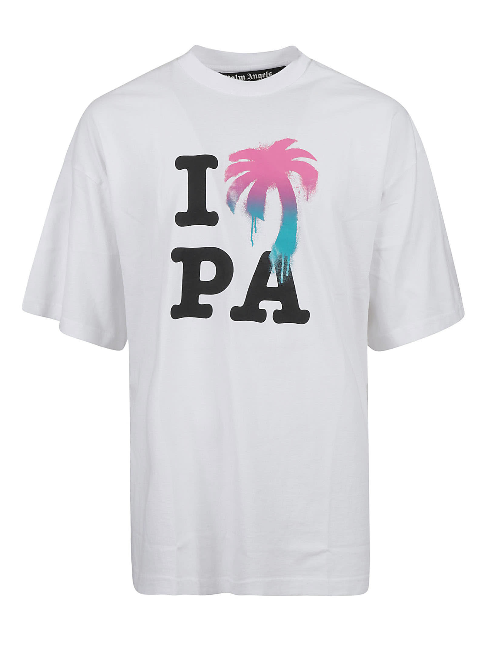 Palm Angels: White 'I Love PA' T-Shirt