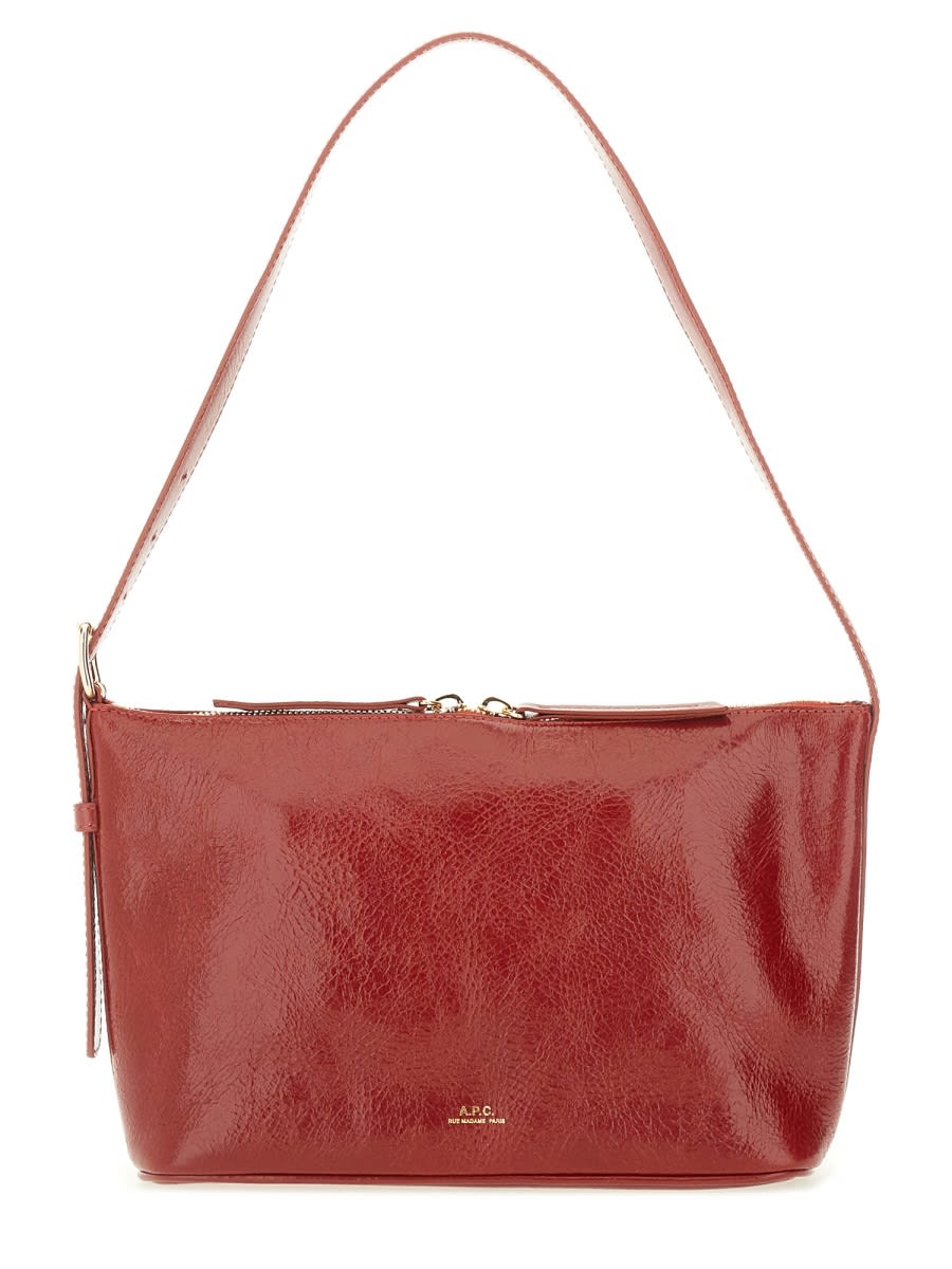 Apc A.p.c. Vera Shoulder Bag - Leather - Red In Red