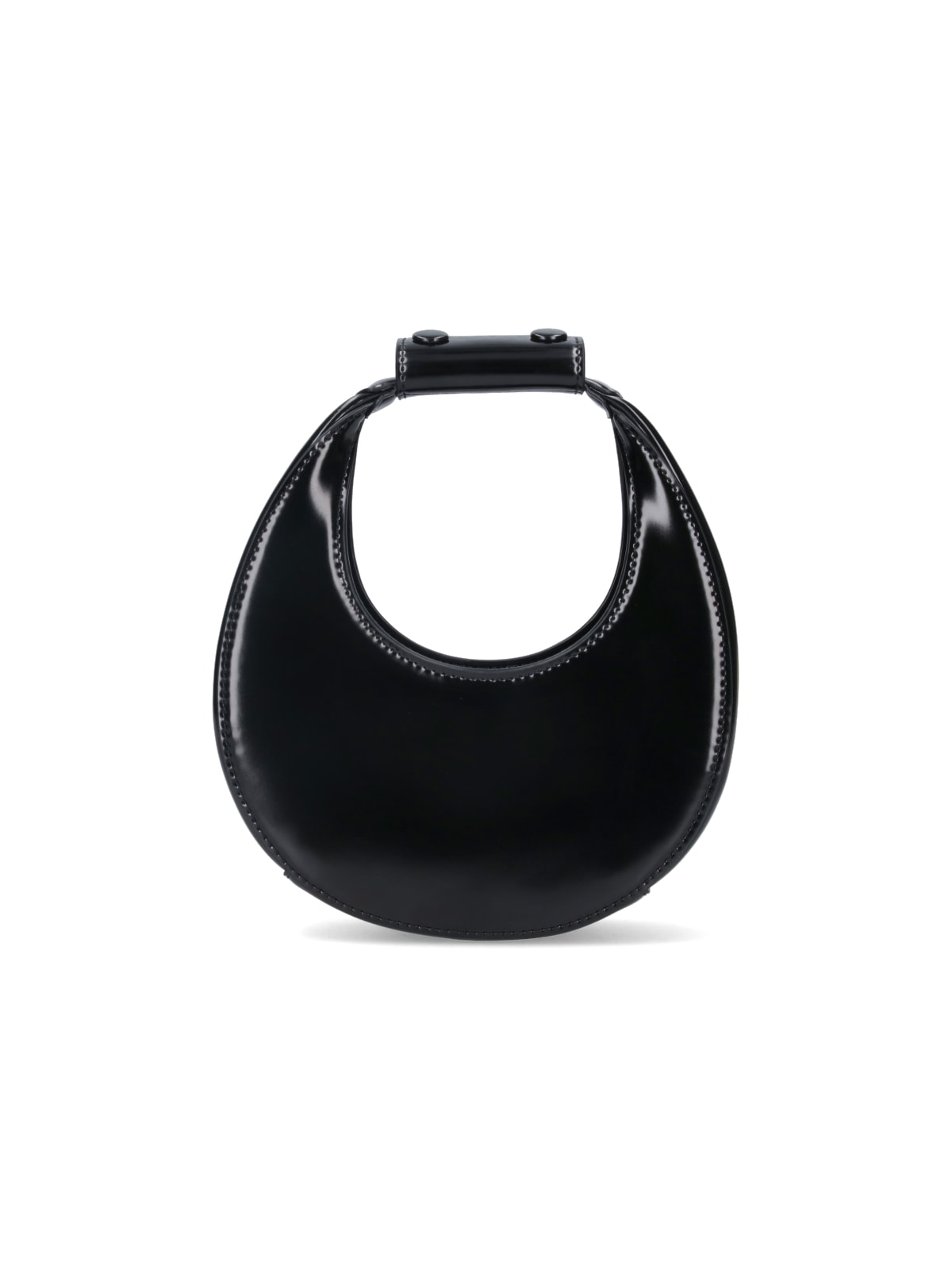 Shop Staud Goodnight Moon Handbag In Black