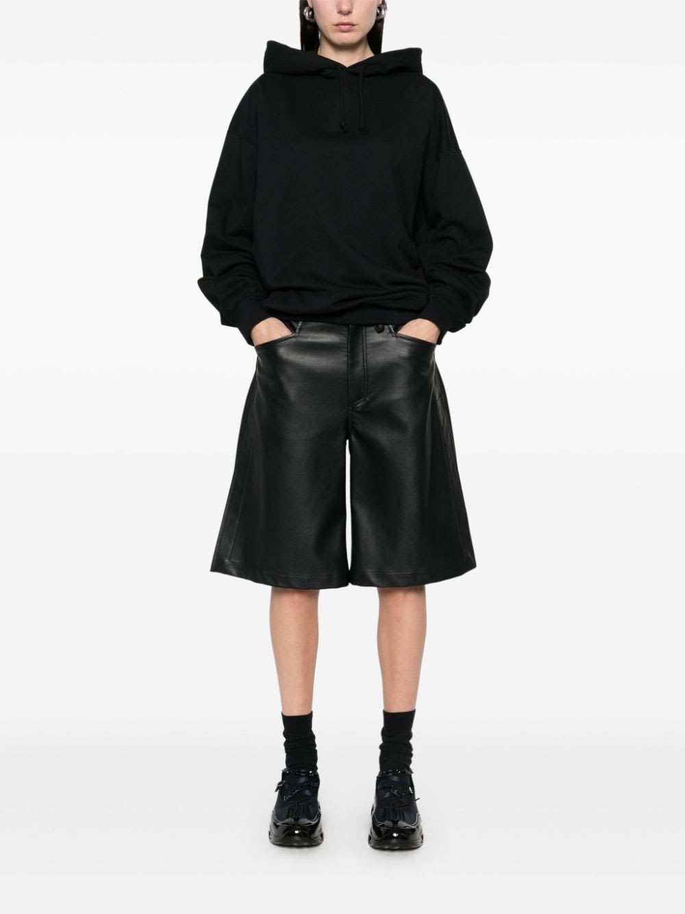 Y-3 Graphic Hoodie In Black
