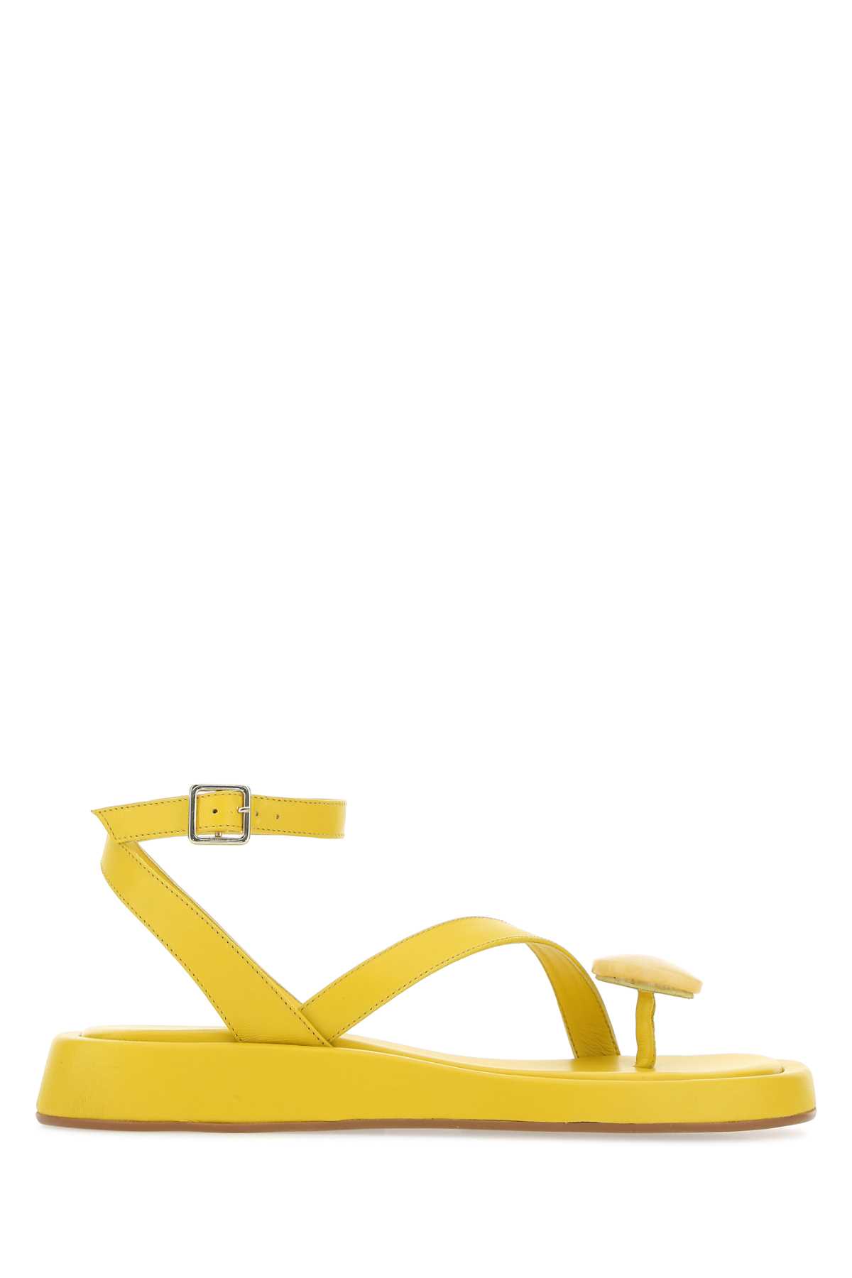 Yellow Leather Rosie 18 Thong Sandals