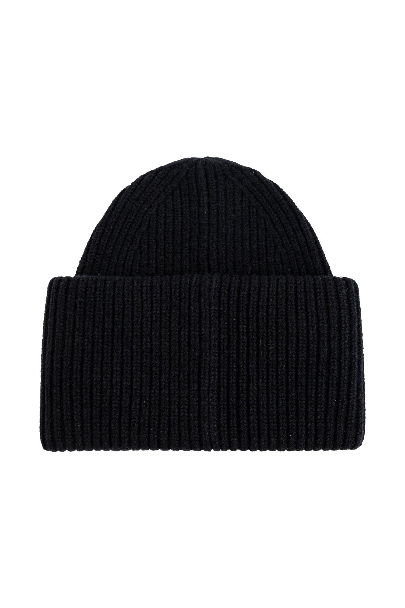 Acne Studios Wool Beanie With Logo In Brown