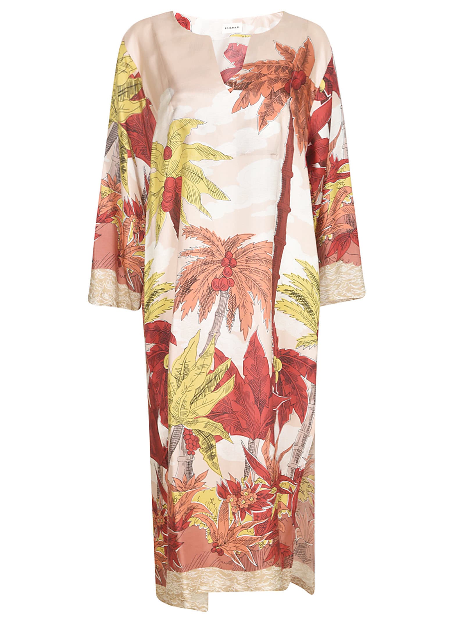 Parosh Tropical Print Dress