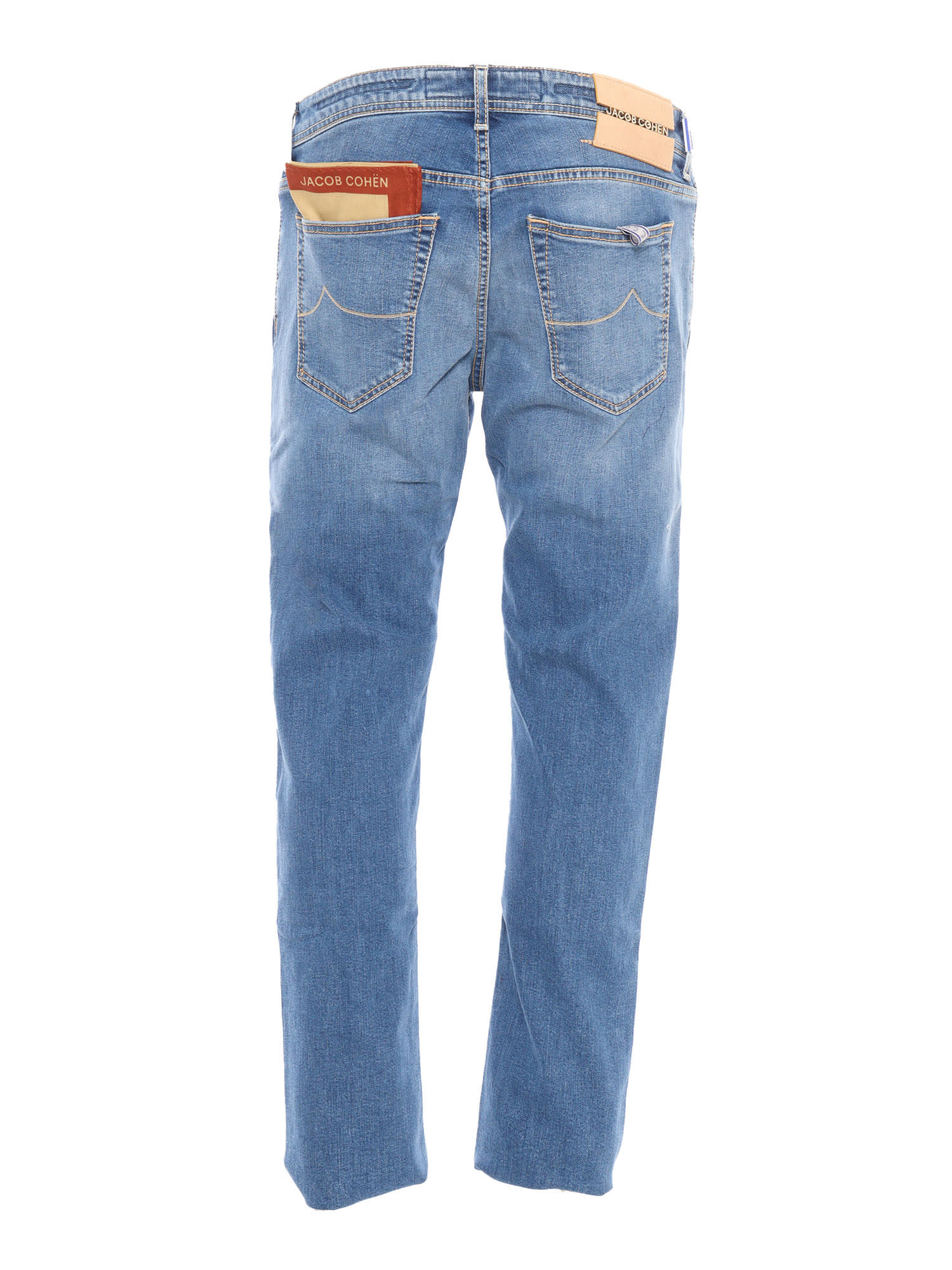 Shop Jacob Cohen 5 Pockets Denim Pants In Multicolor