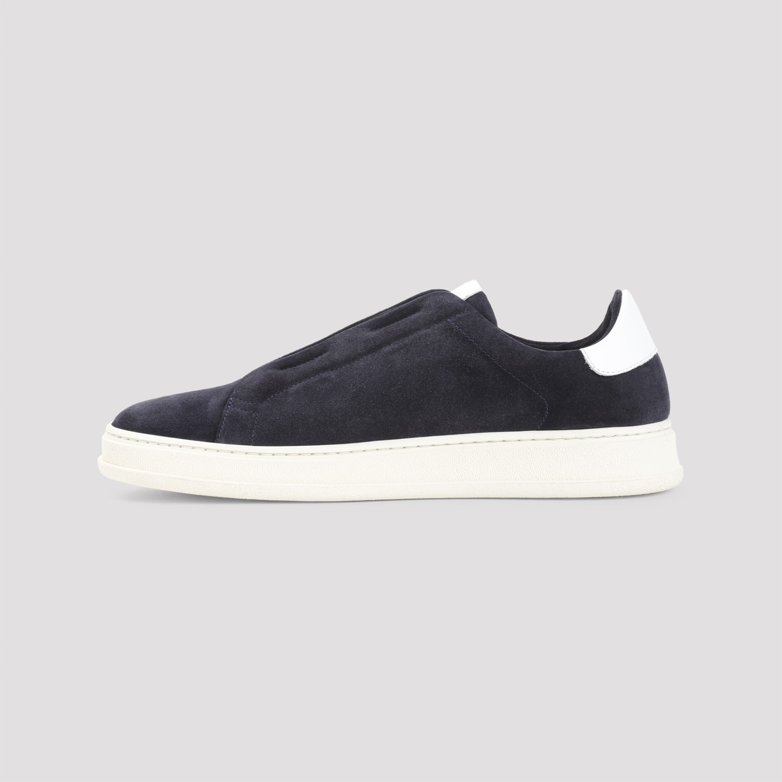 Shop Kiton Sneakers In Blu Bianco Latte