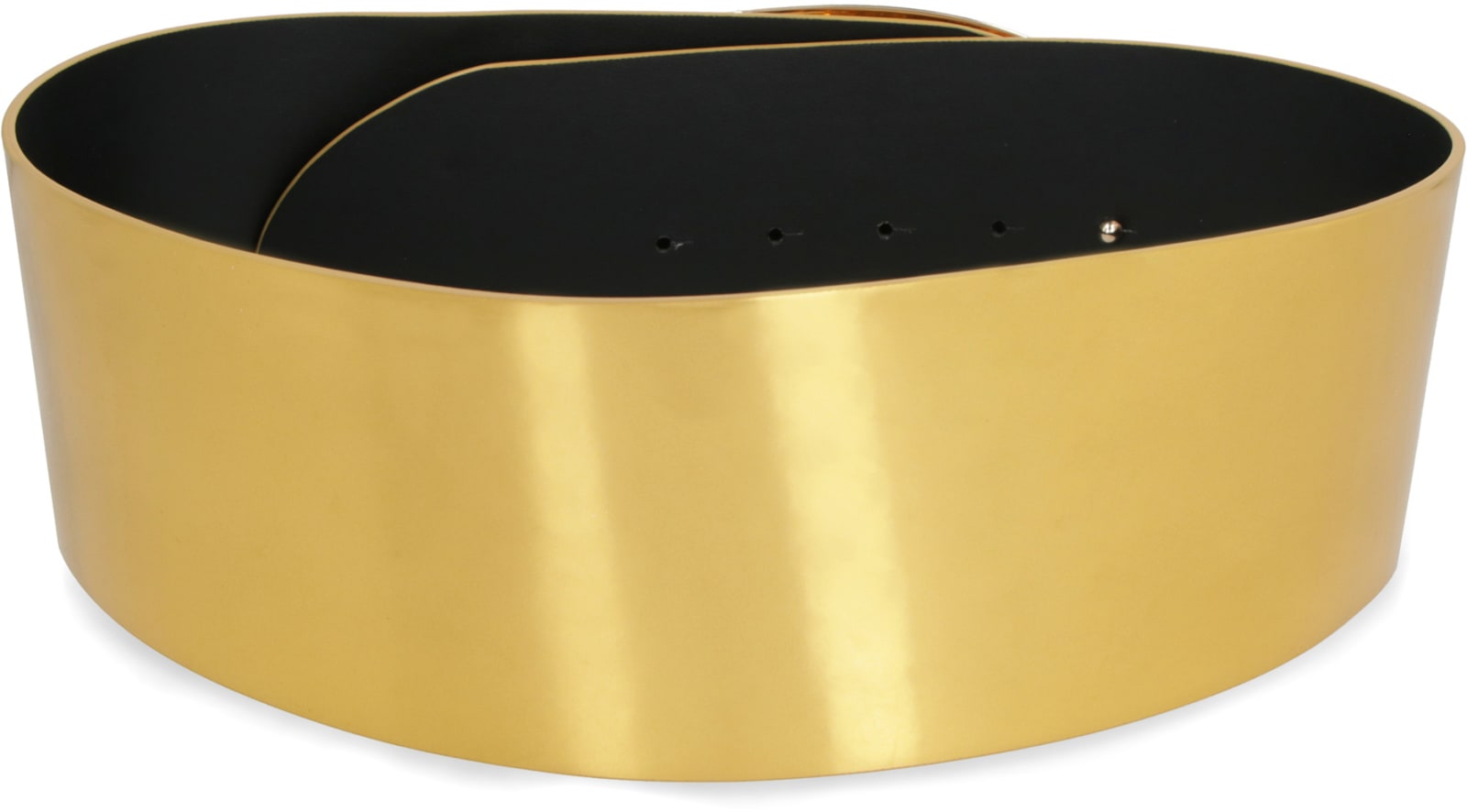 Diesel B-1dr Metallic Leather Belt In Gold