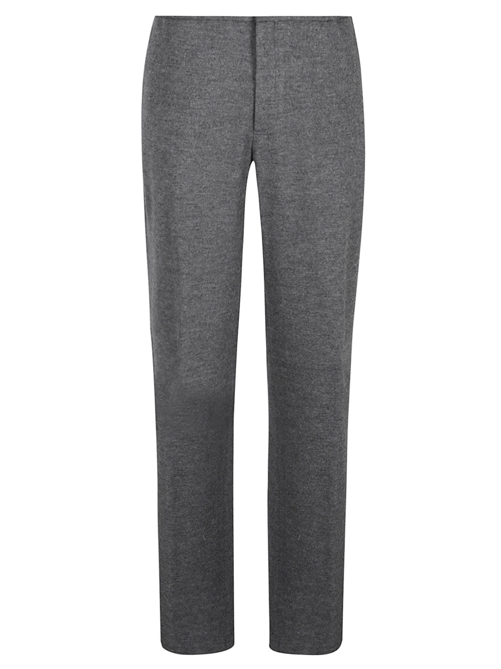 Shop Lanvin Buttoned Waist Trousers In Dark Grey