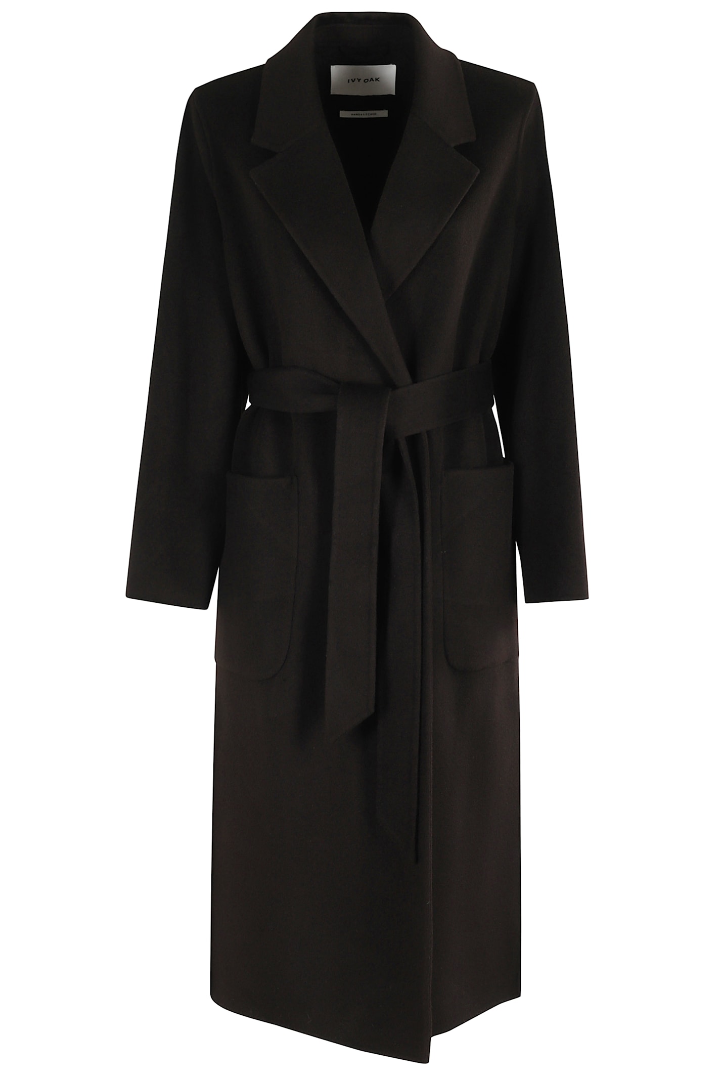 Ivy & Oak Wool Belted Trench Coat In Brown