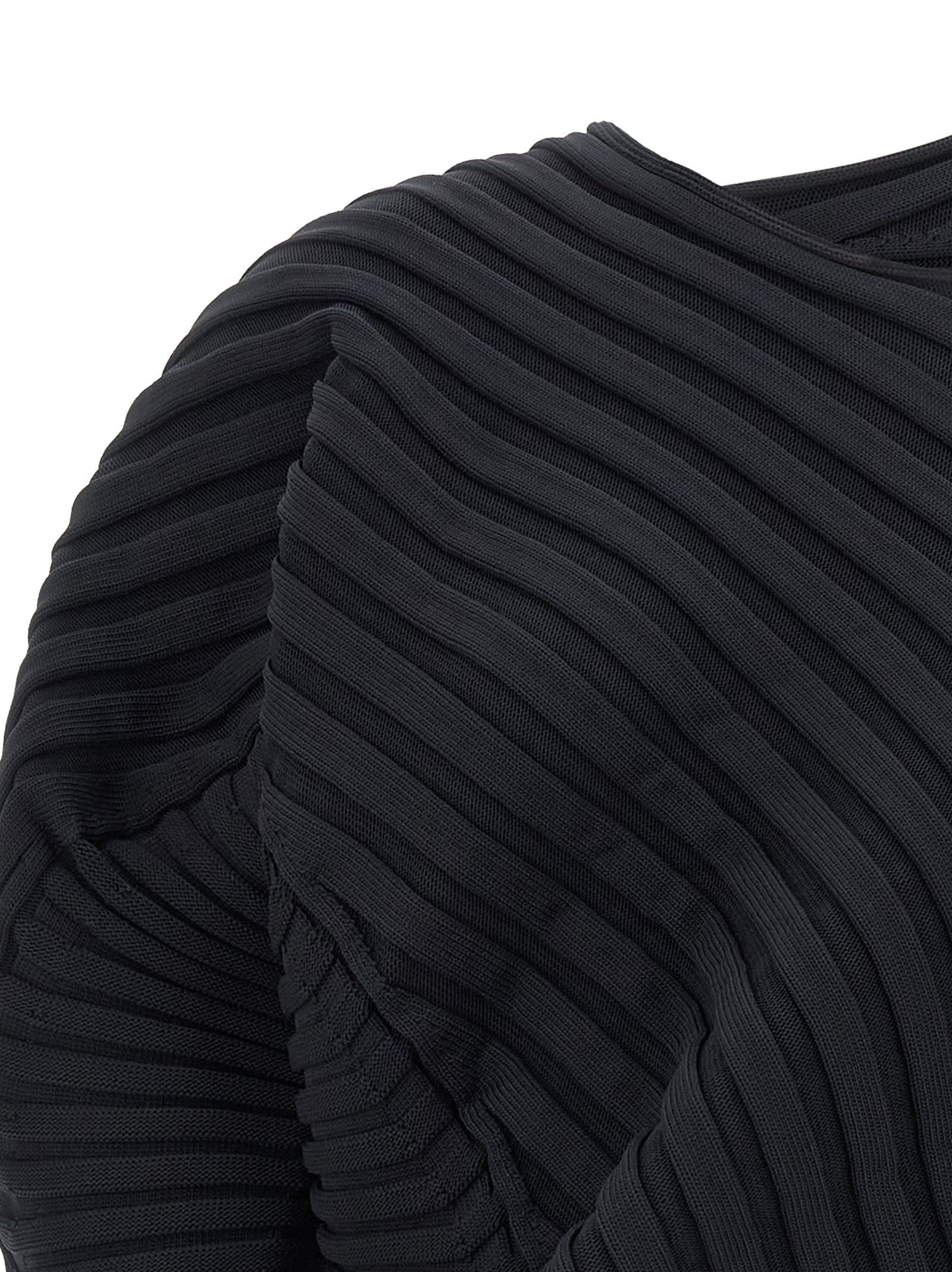 Issey Miyake 'knit (as It Is)' Top In Black
