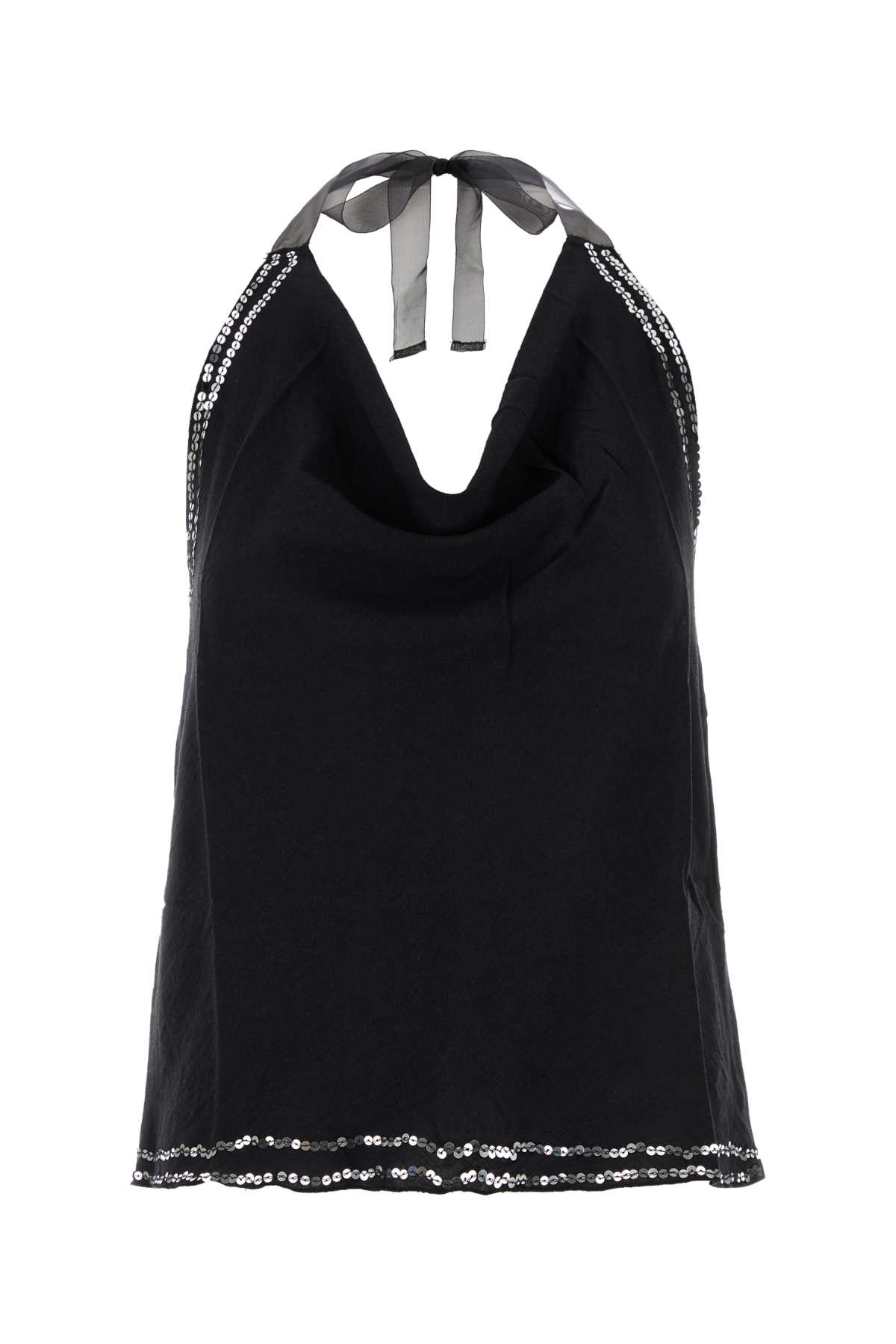 Black Cotton Cala Top