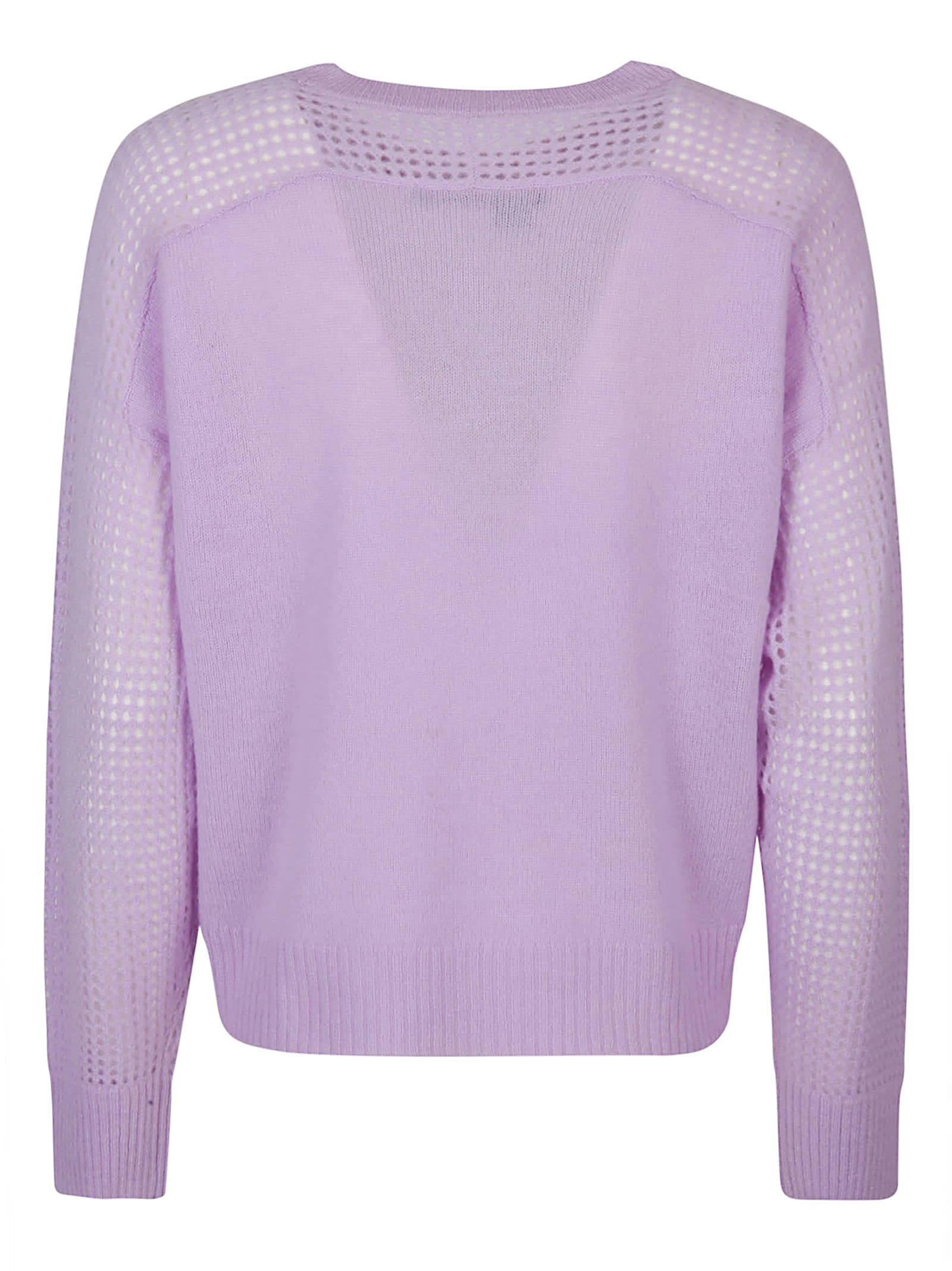 Shop 360cashmere Riley Round Neck Sweater In Orchid