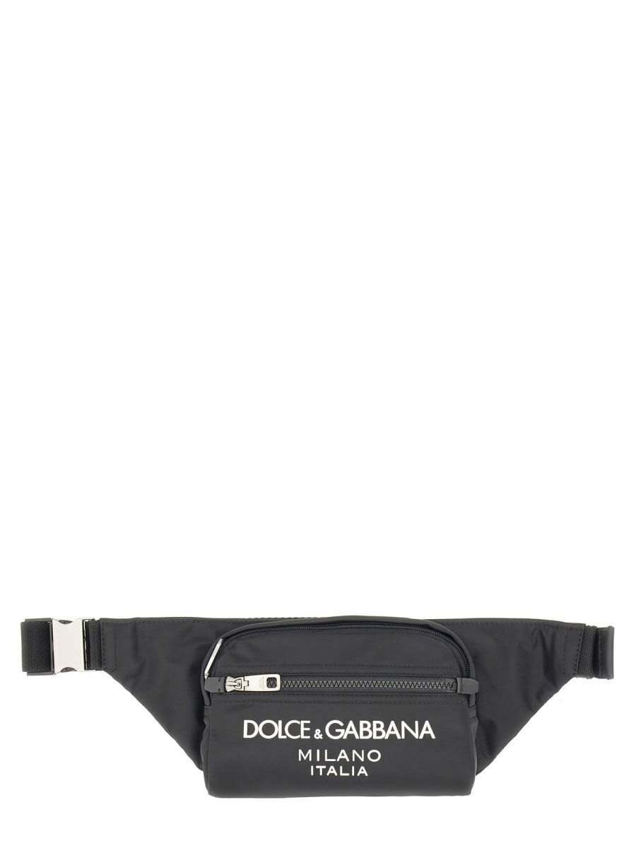 Dolce & Gabbana Small Fabric Pouch In Black