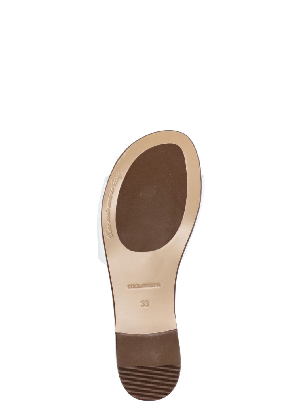 Shop Dolce & Gabbana Leather Slippers In White